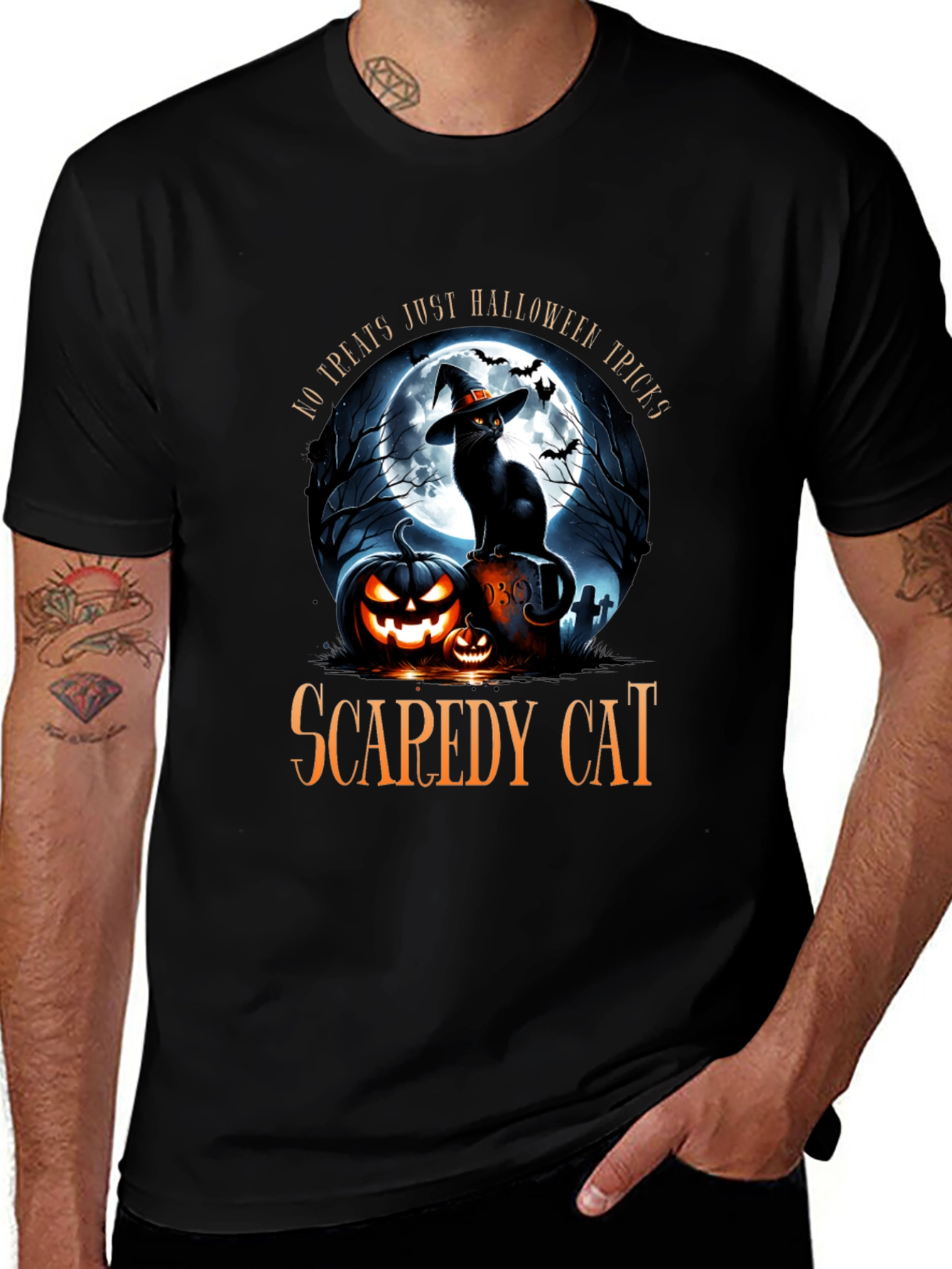 Variant 14 of Scaredy Cat Halloween T-Shirt