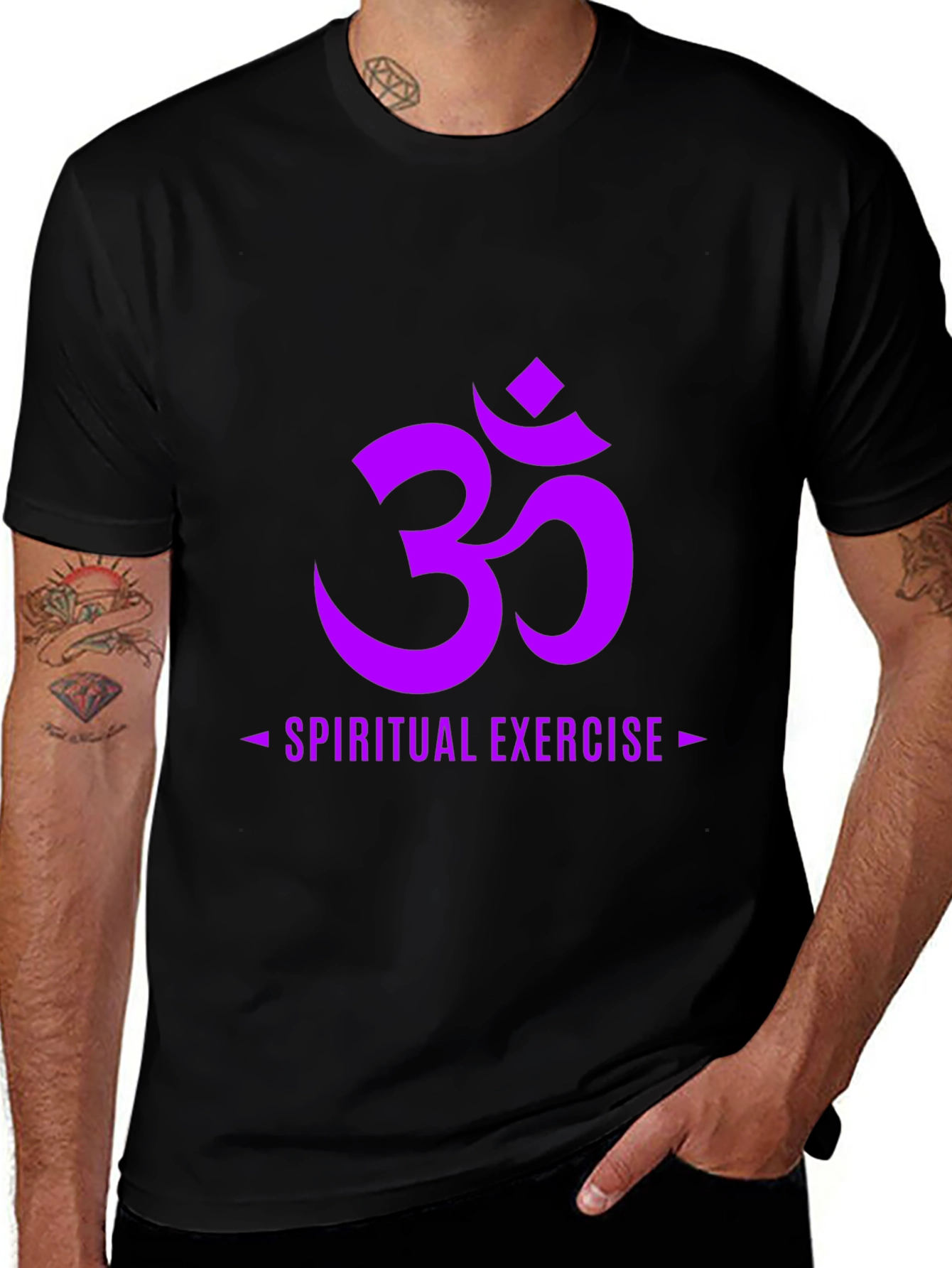 Variant 4 of Spiritual Exercise Black Graphic Tee