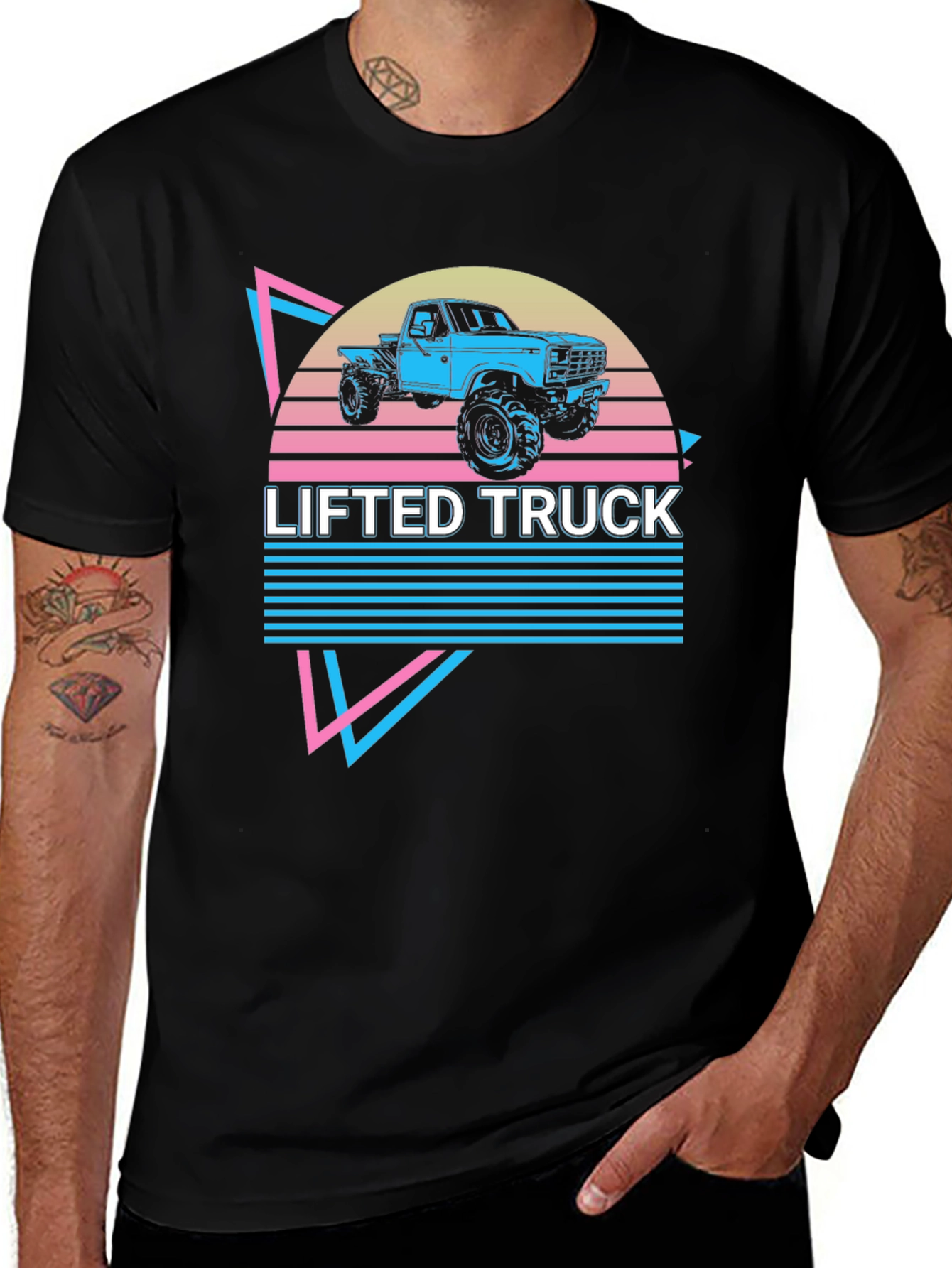 Variant 12 of Lifted Truck Graphic Tee - Retro Style