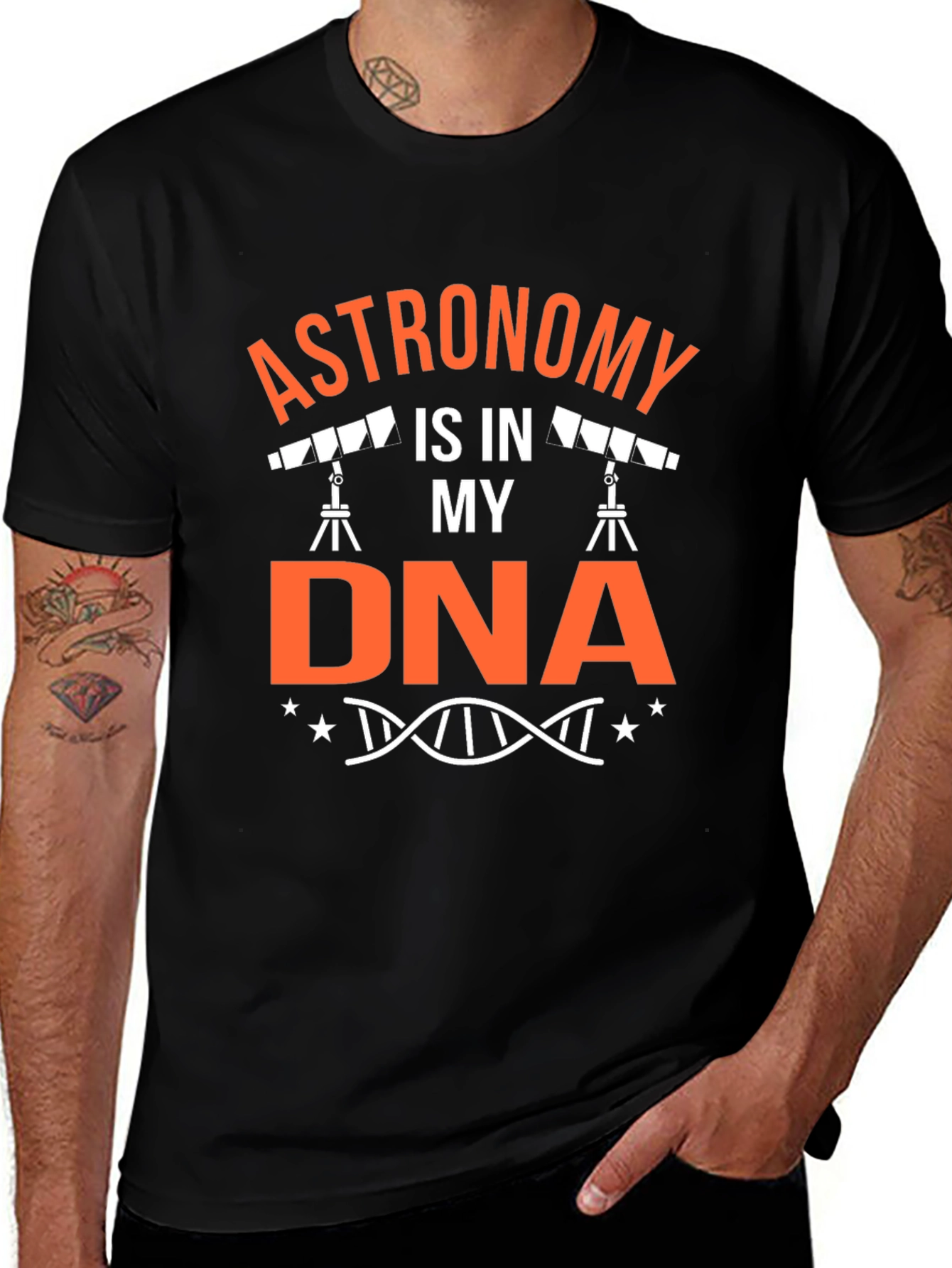 Variant 6 of Astronomy DNA Black T-Shirt