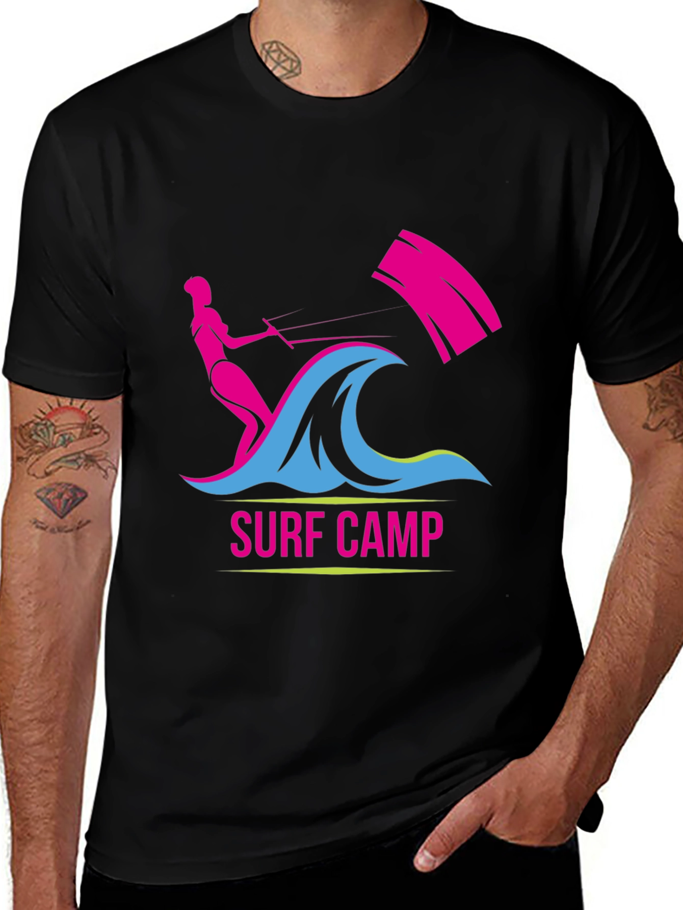 Variant 14 of Surf Camp Graphic T-Shirt - Black