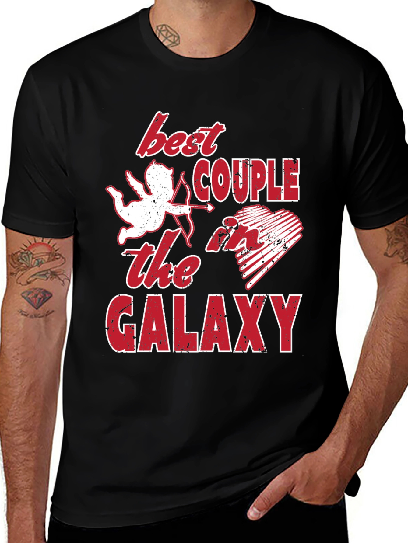 Variant 12 of Best Couple Galaxy Graphic T-Shirt