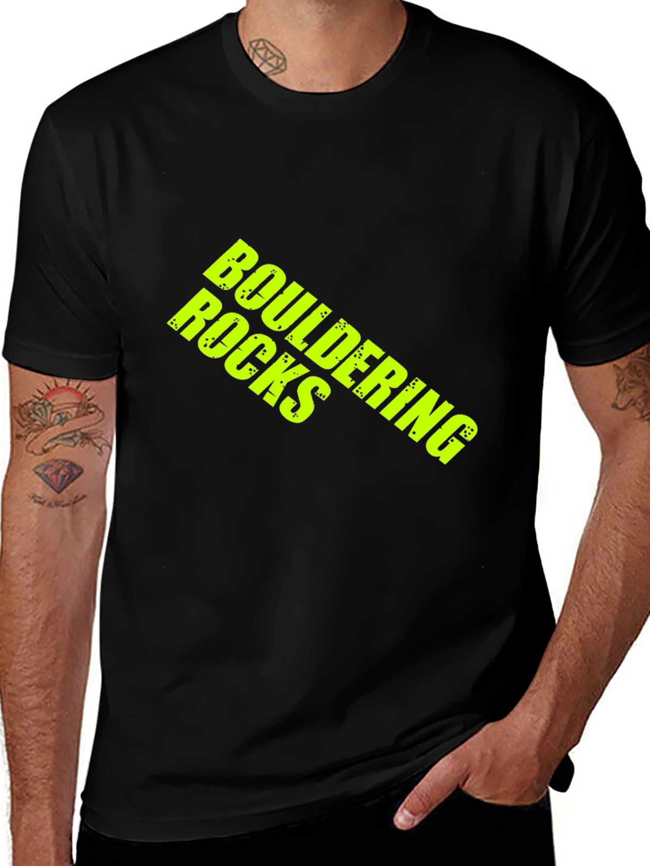 Variant 10 of Bouldering Rocks T-Shirt - Black