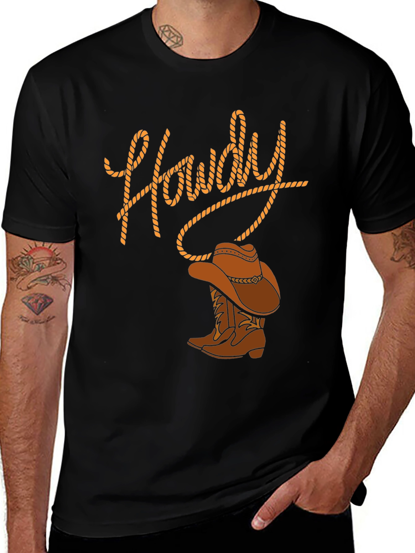 Variant 25 of Howdy Cowboy Boot T-Shirt - Western Style Tee