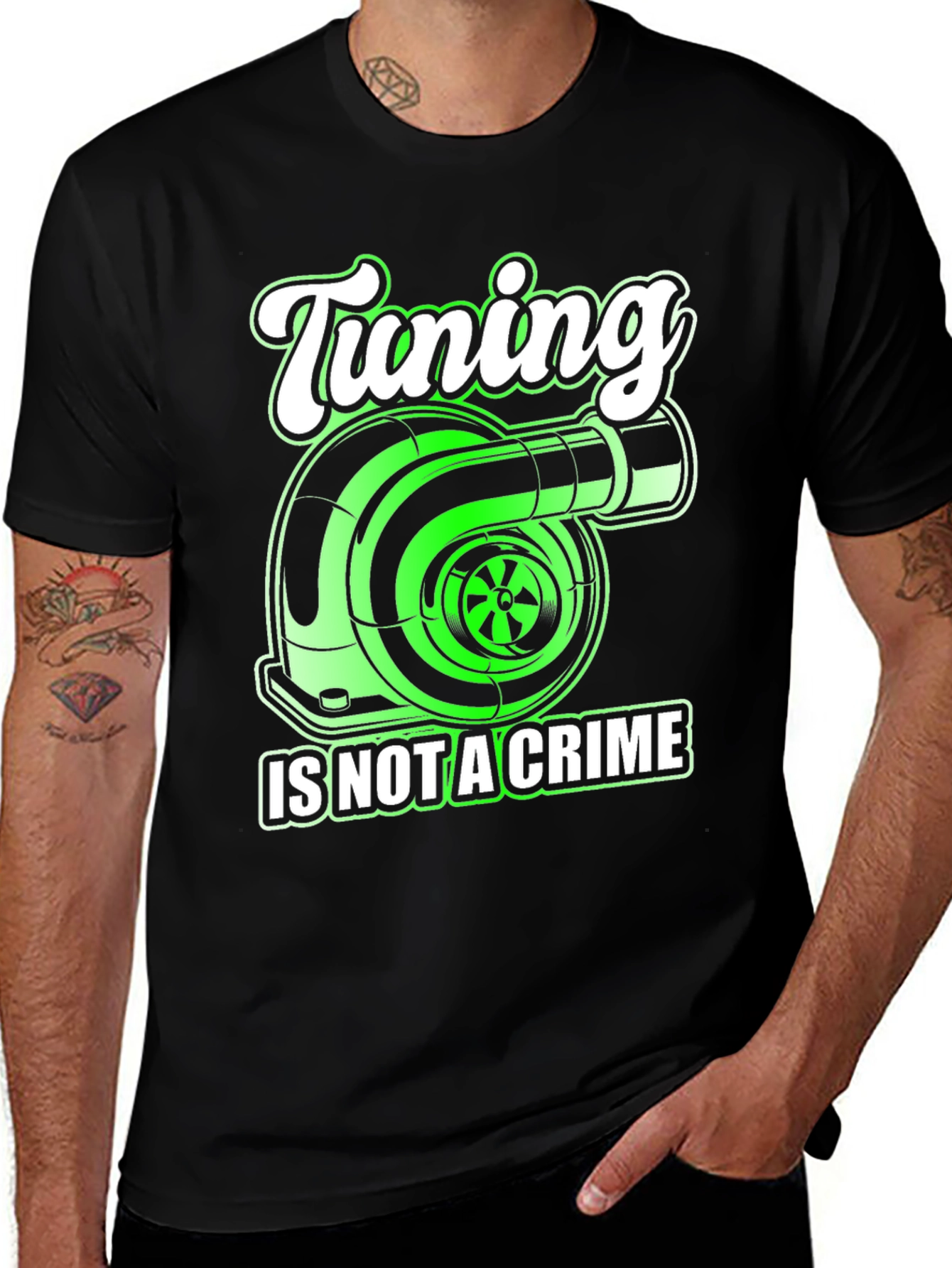 Variant 13 of Tuning is Not a Crime Graphic Tee