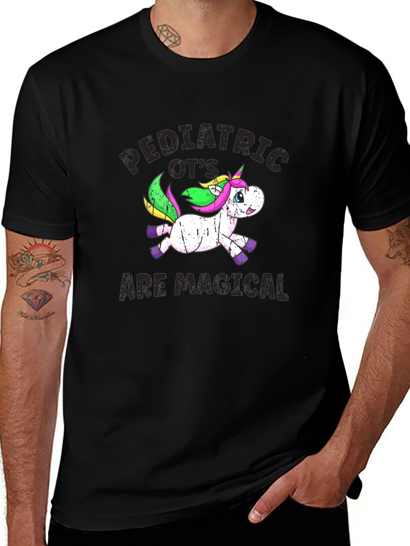 Pediatric OT's Are Magical T-Shirt Unicorn Design