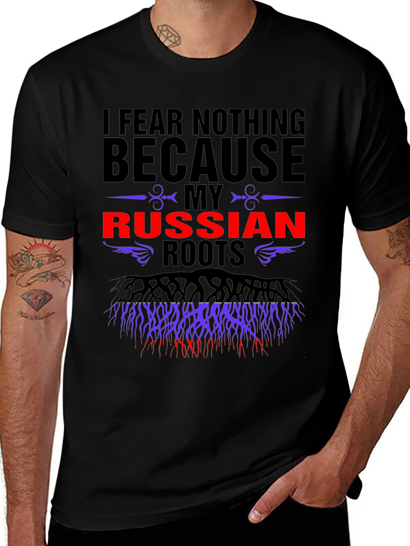 Variant 11 of I Fear Nothing Russian Roots Graphic Tee