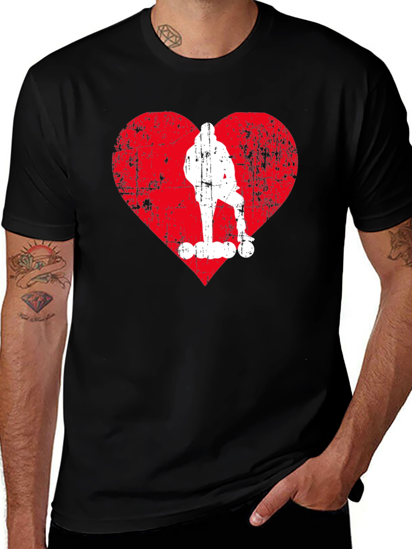 Variant 24 of Skater Heart Graphic T-Shirt - Cool Casual Tee