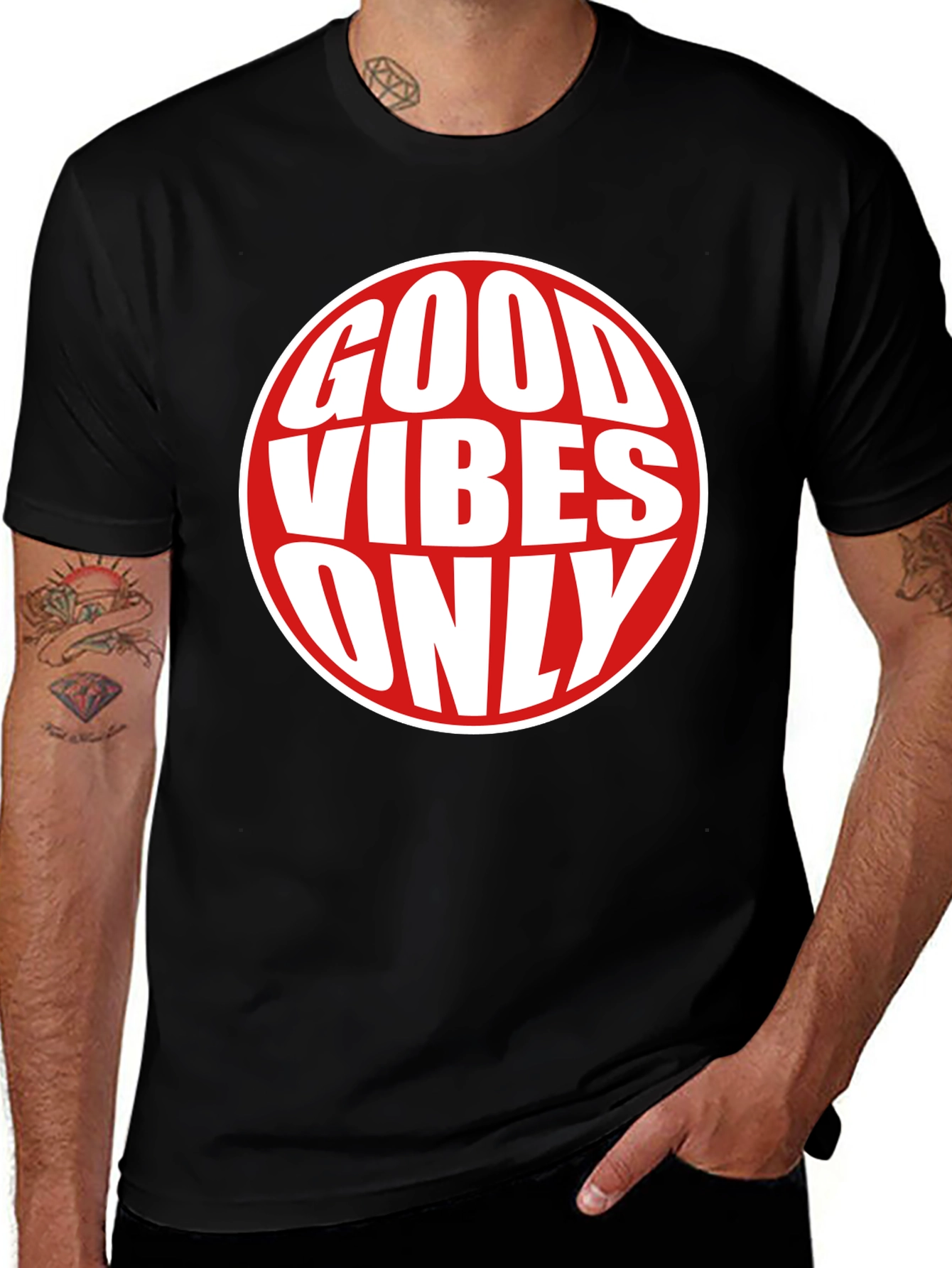 Variant 6 of Good Vibes Only Graphic Tee - Black T-Shirt