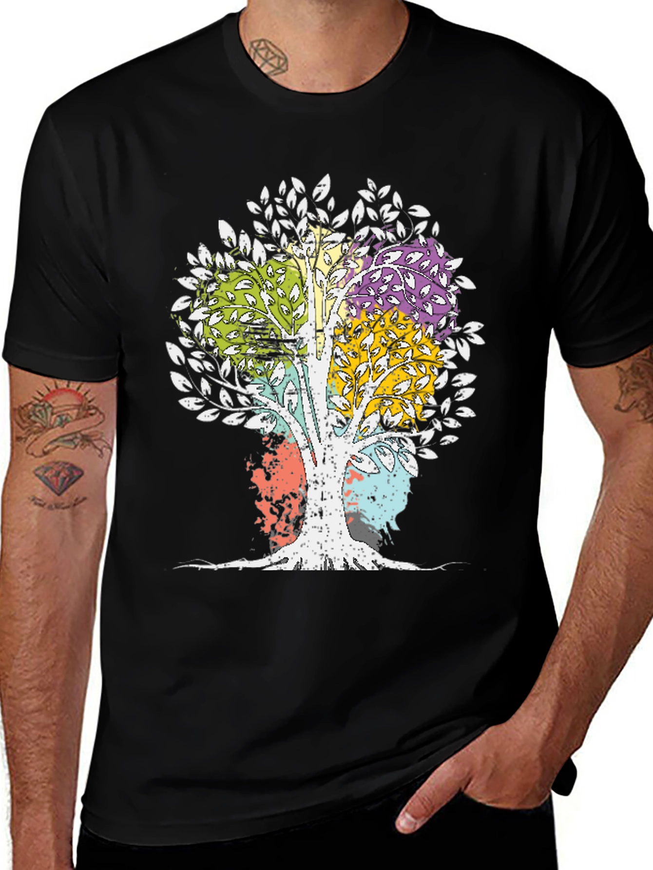 Variant 2 of Artistic Tree of Life Graphic T-Shirt