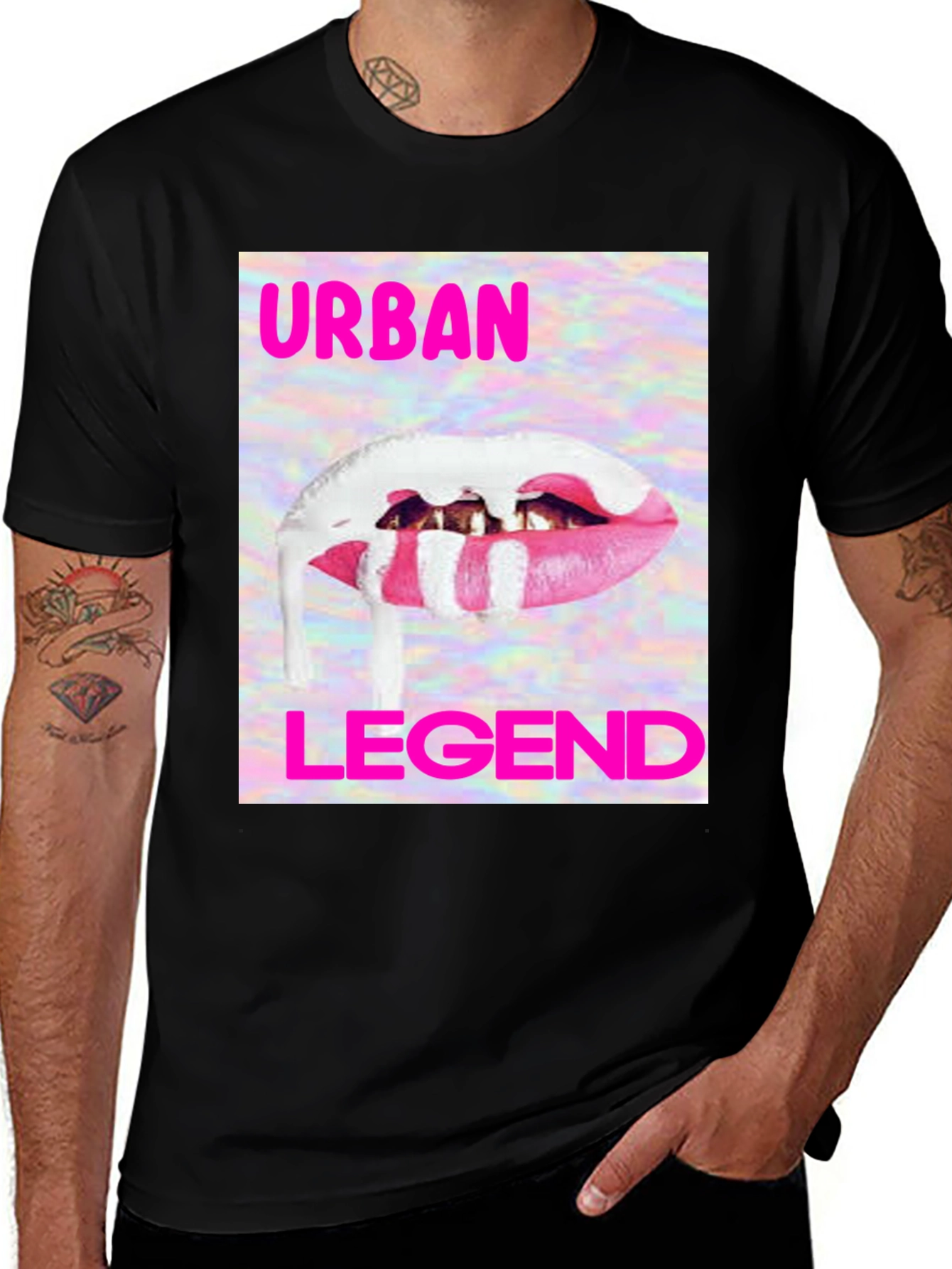 Variant 25 of Urban Legend Graphic Tee - Black