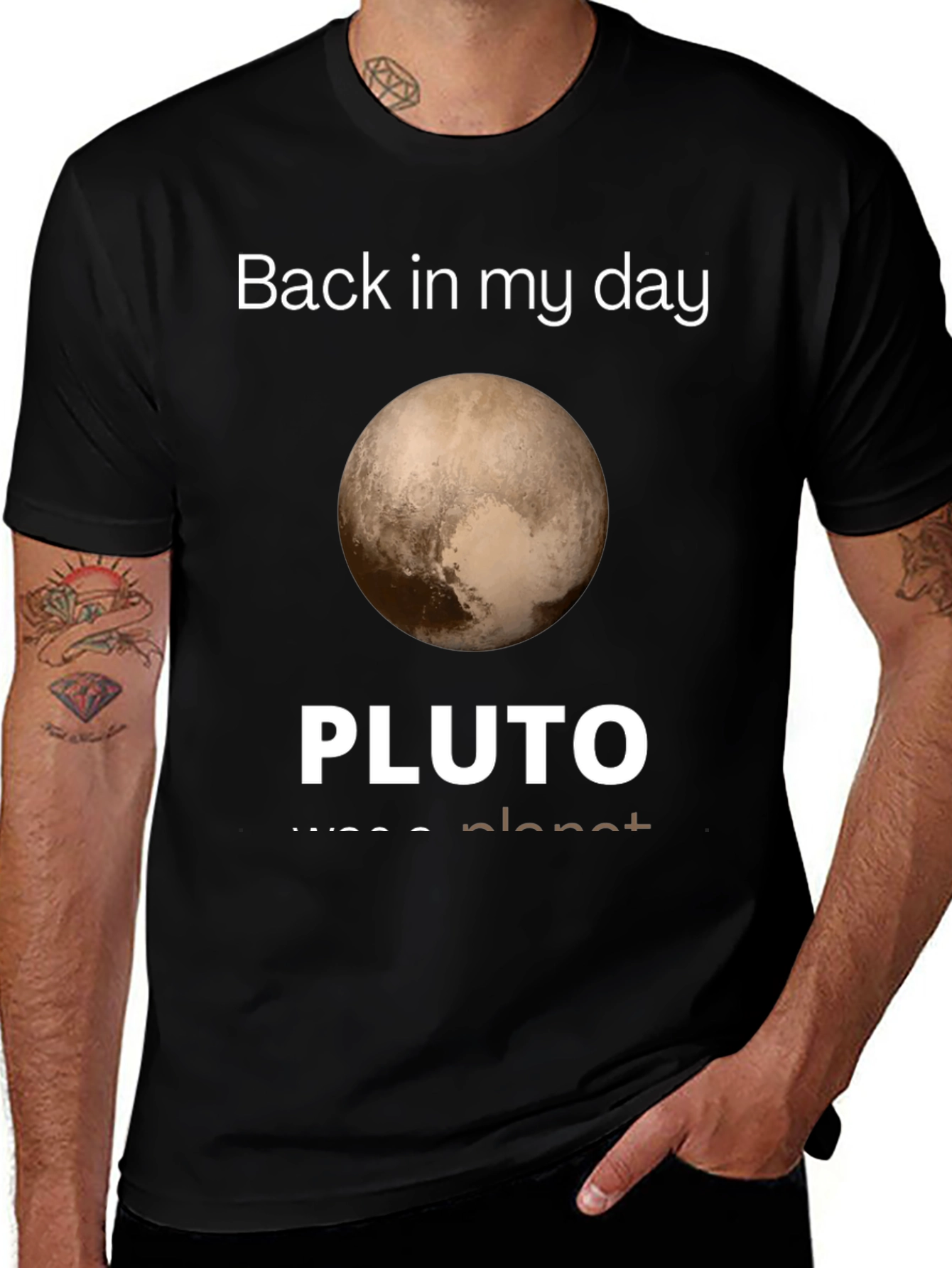 Pluto Was a Planet T-Shirt - Retro Space Tee