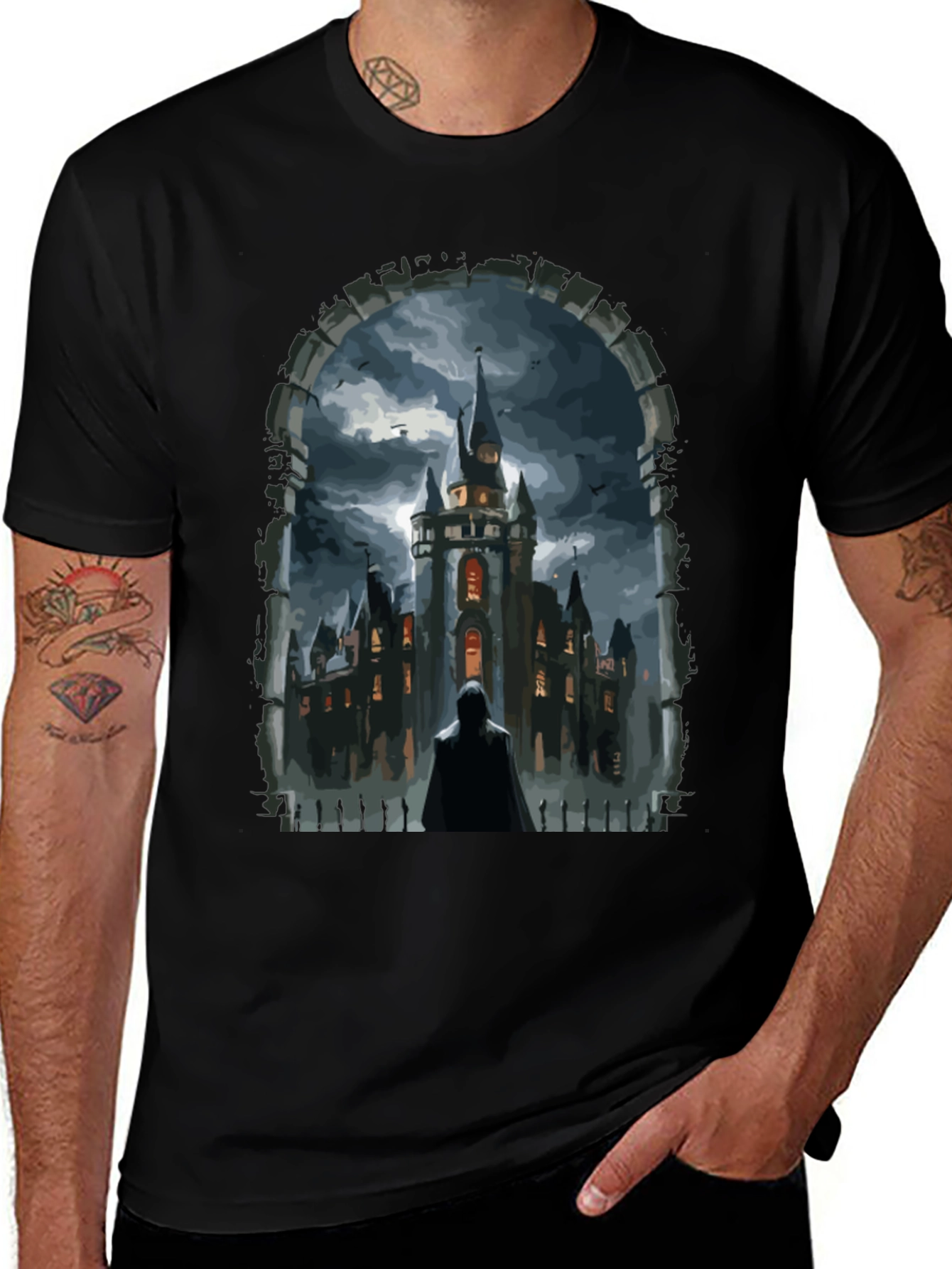 Variant 15 of Mystic Castle Black T-Shirt