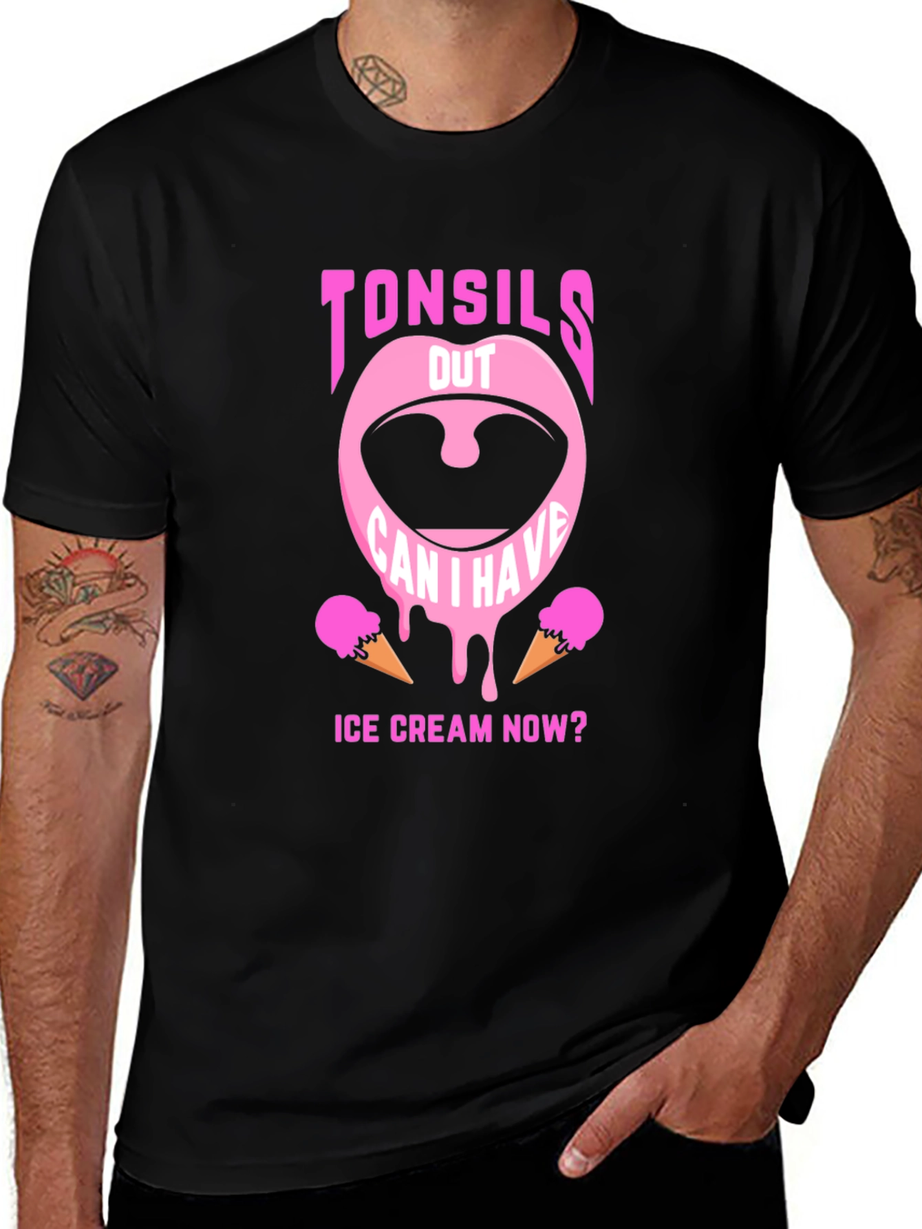 Variant 8 of Tonsils Out Ice Cream T-Shirt
