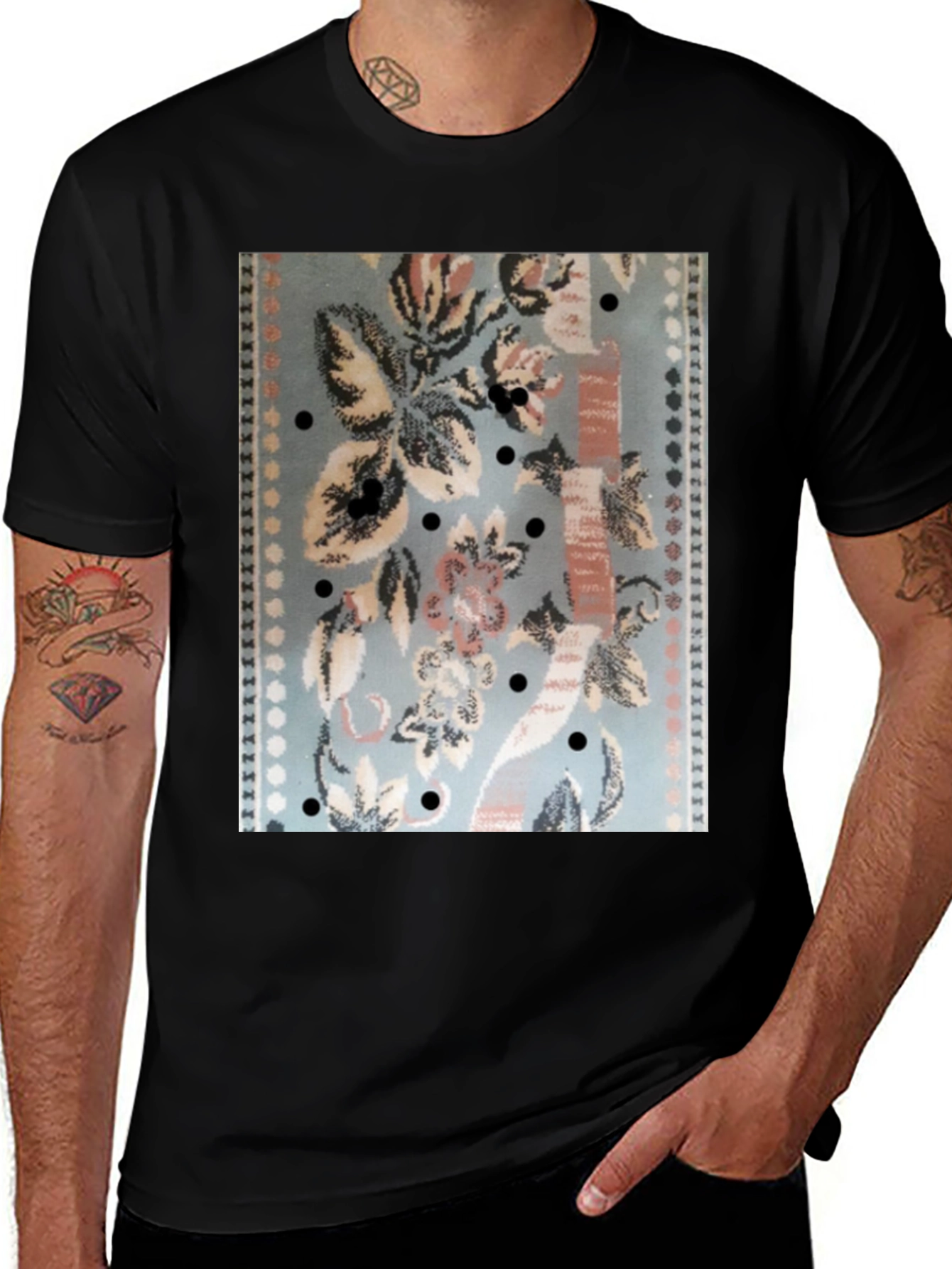Variant 21 of Floral Pattern Tee - Unique Graphic Design