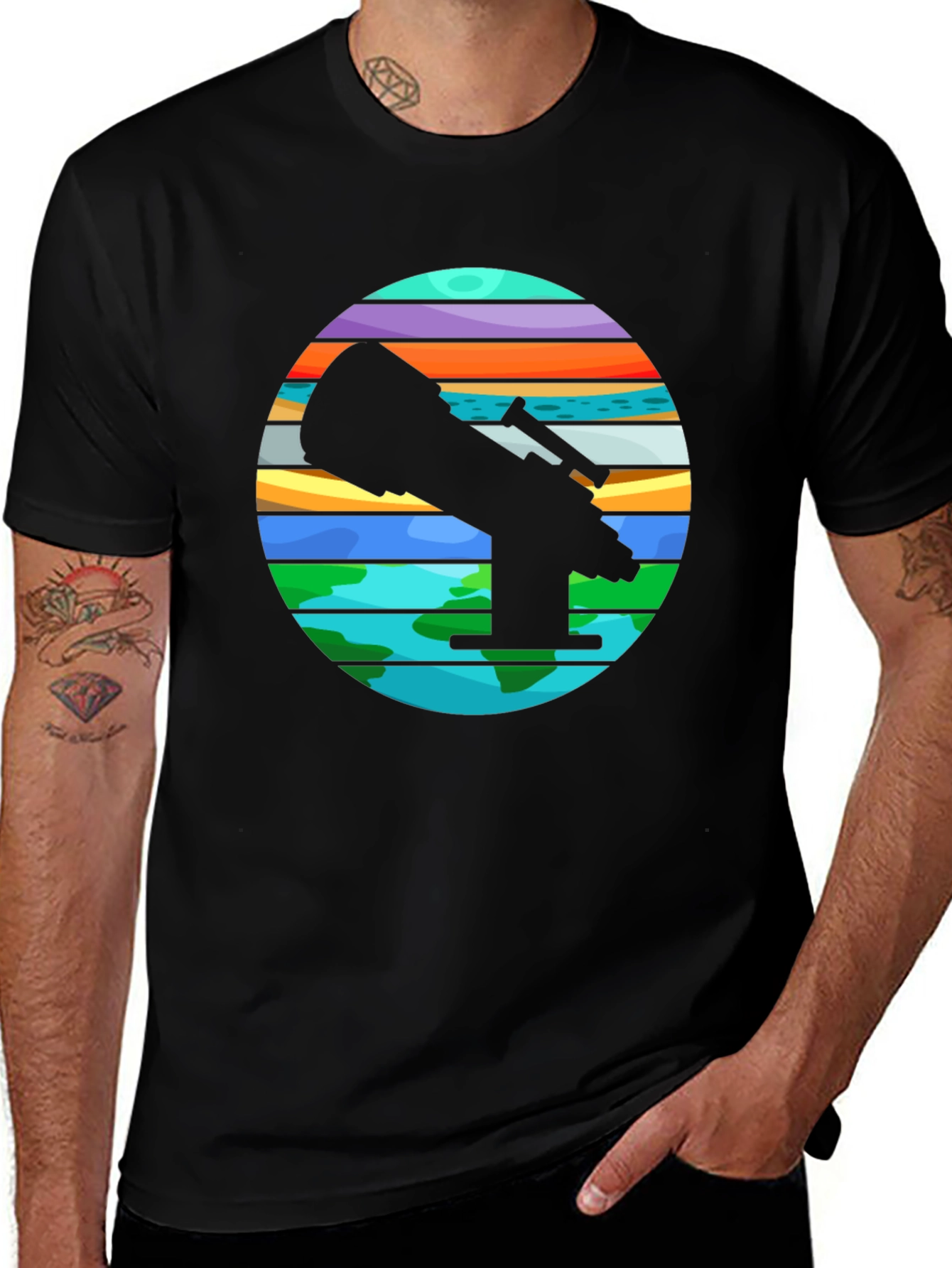 Variant 17 of Telescope Graphic Tee - Explore the Universe!