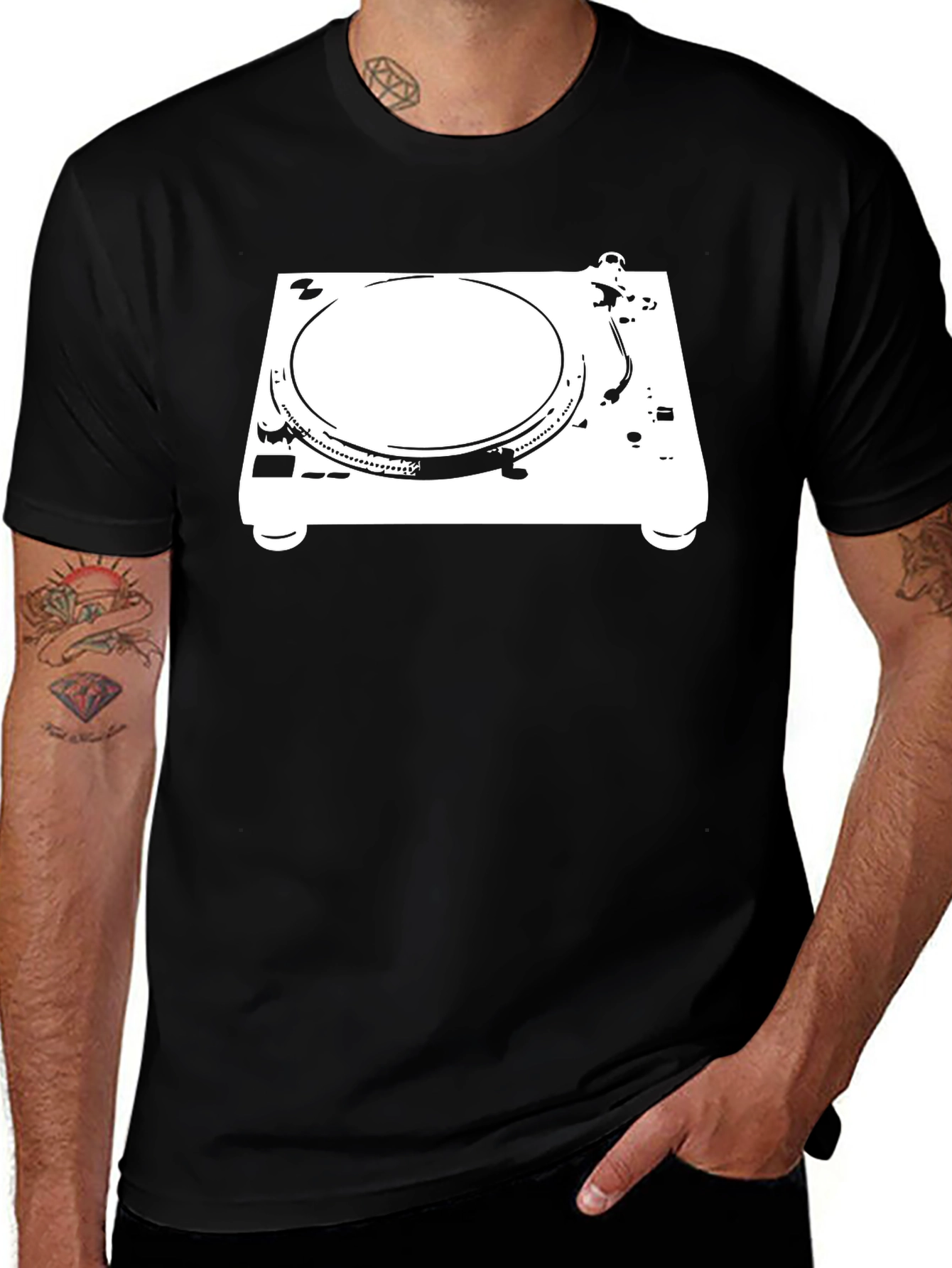 Variant 28 of Turntable Graphic Tee - DJ Music Lover Shirt