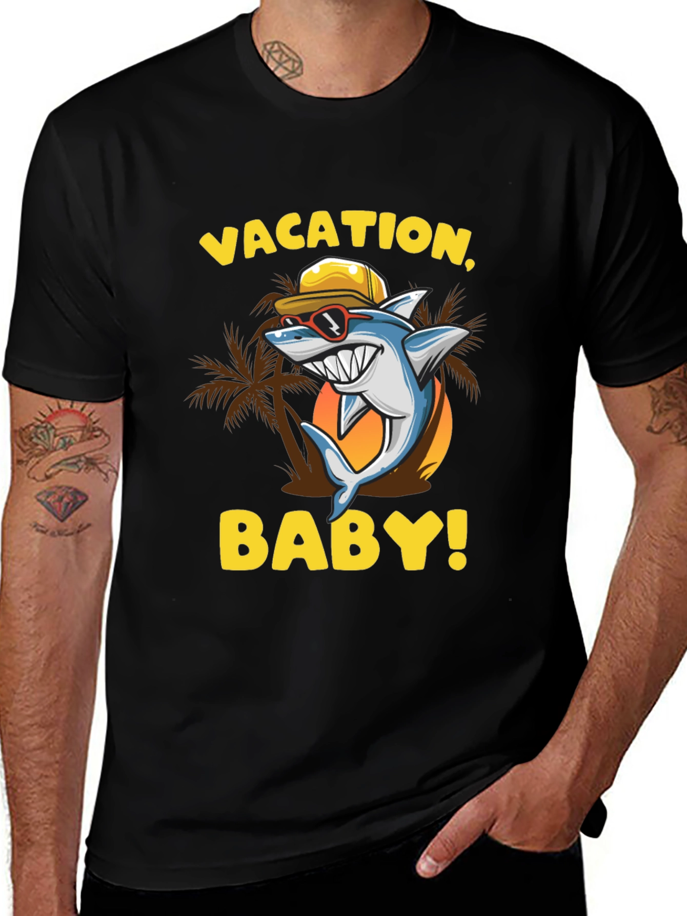 Variant 24 of Vacation Shark Baby Graphic T-Shirt