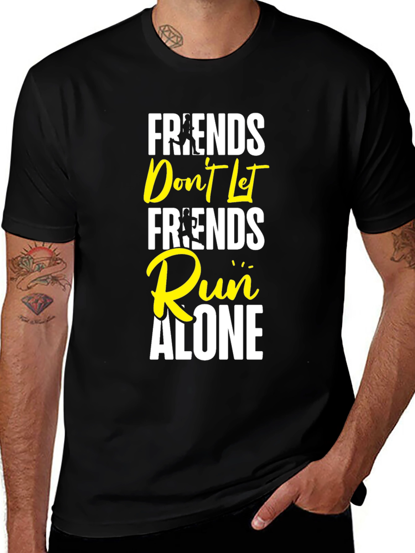 Variant 27 of Friends Don't Let Friends Run Alone Graphic Tee