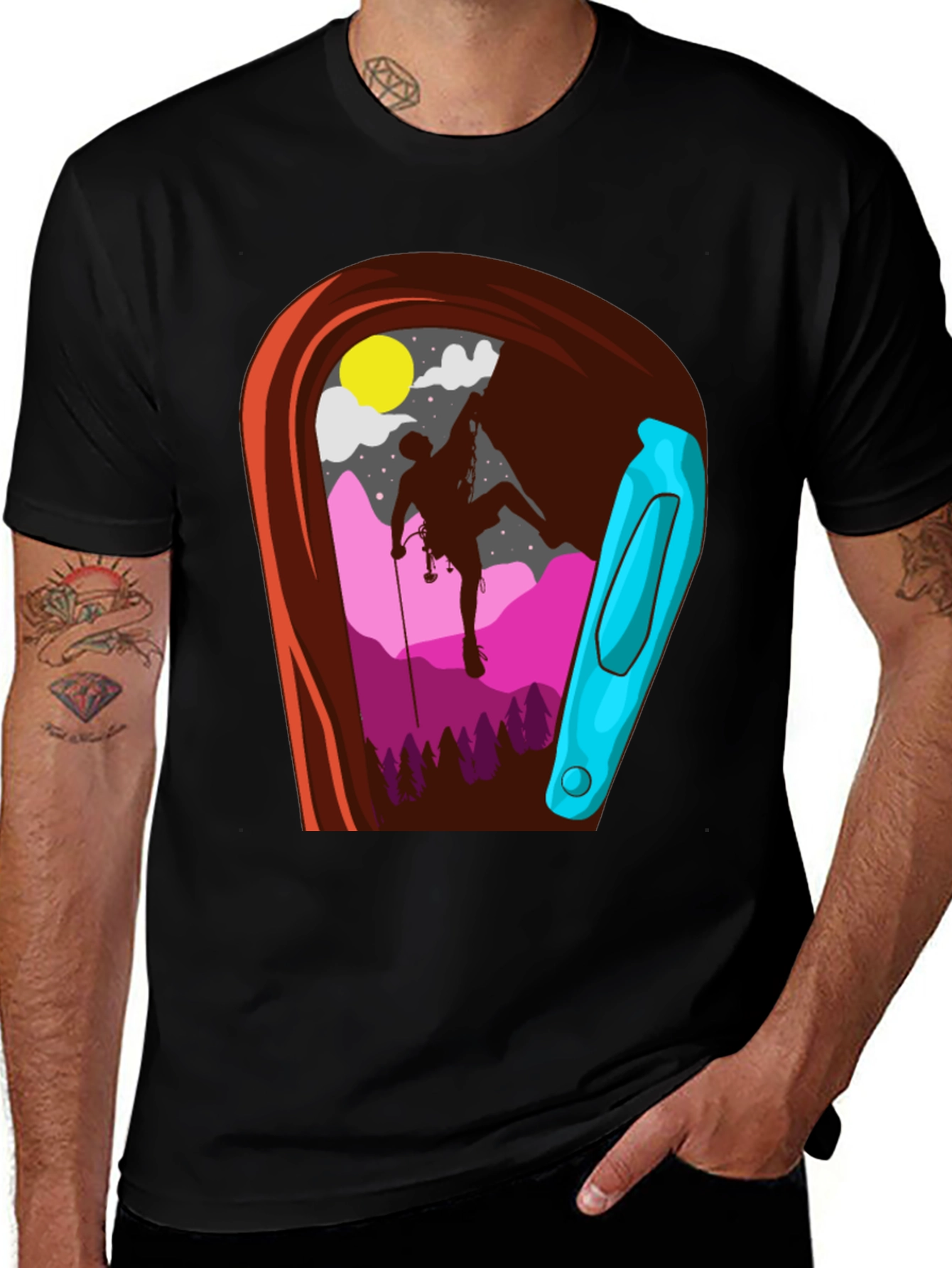 Variant 24 of Climbing Carabiner Graphic T-Shirt