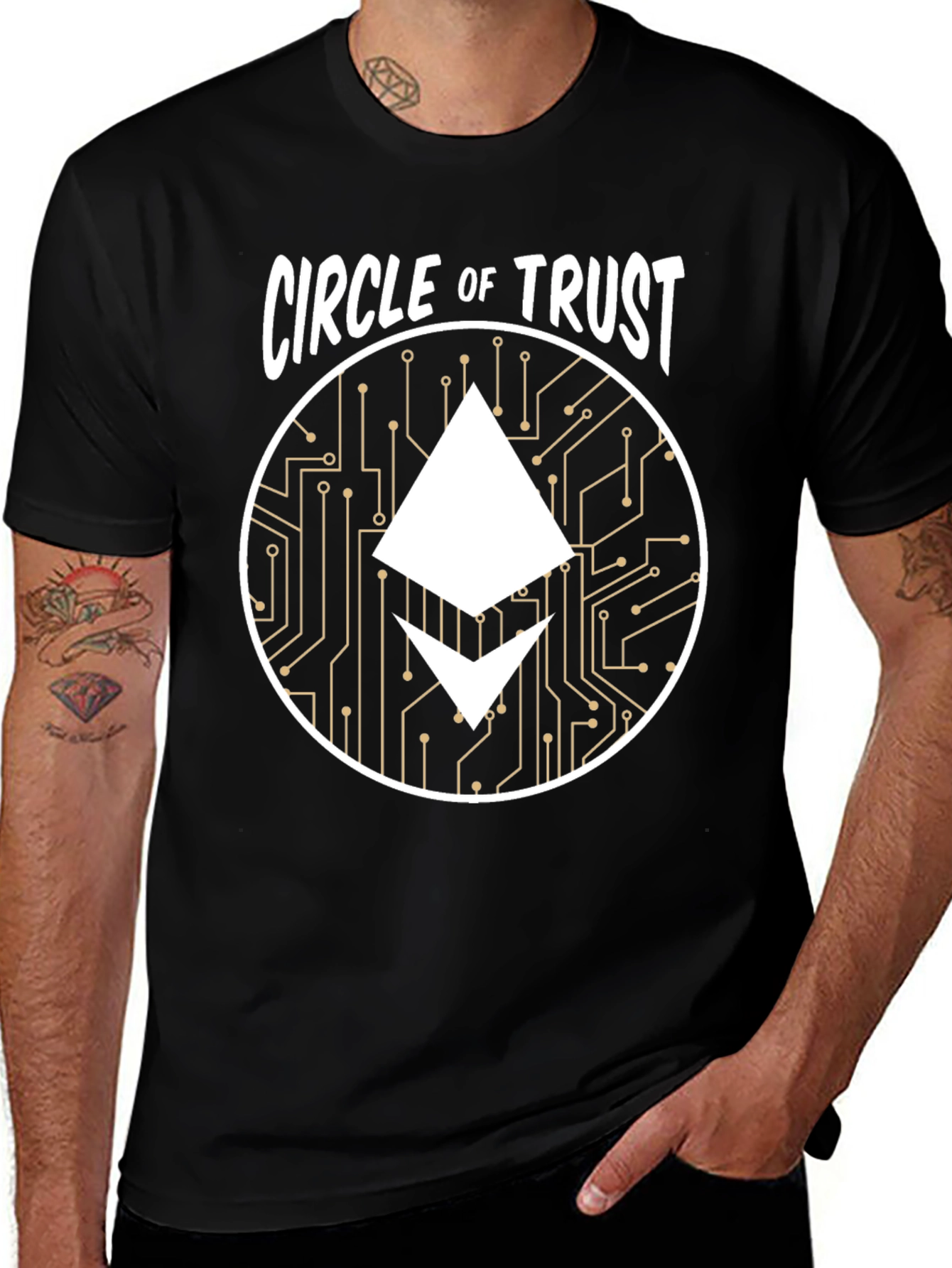 Variant 6 of Circle of Trust Graphic Tee - Black
