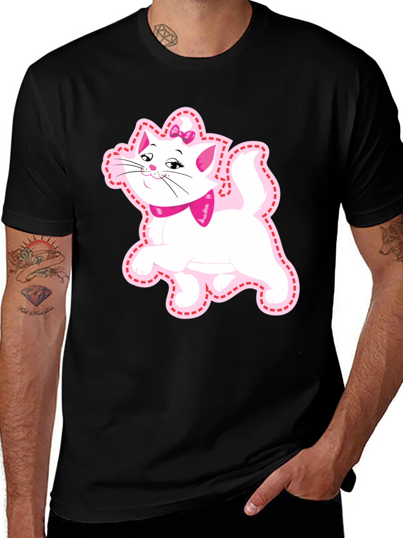 Variant 18 of Cute Cat Graphic Tee - Marie Aristocats Style