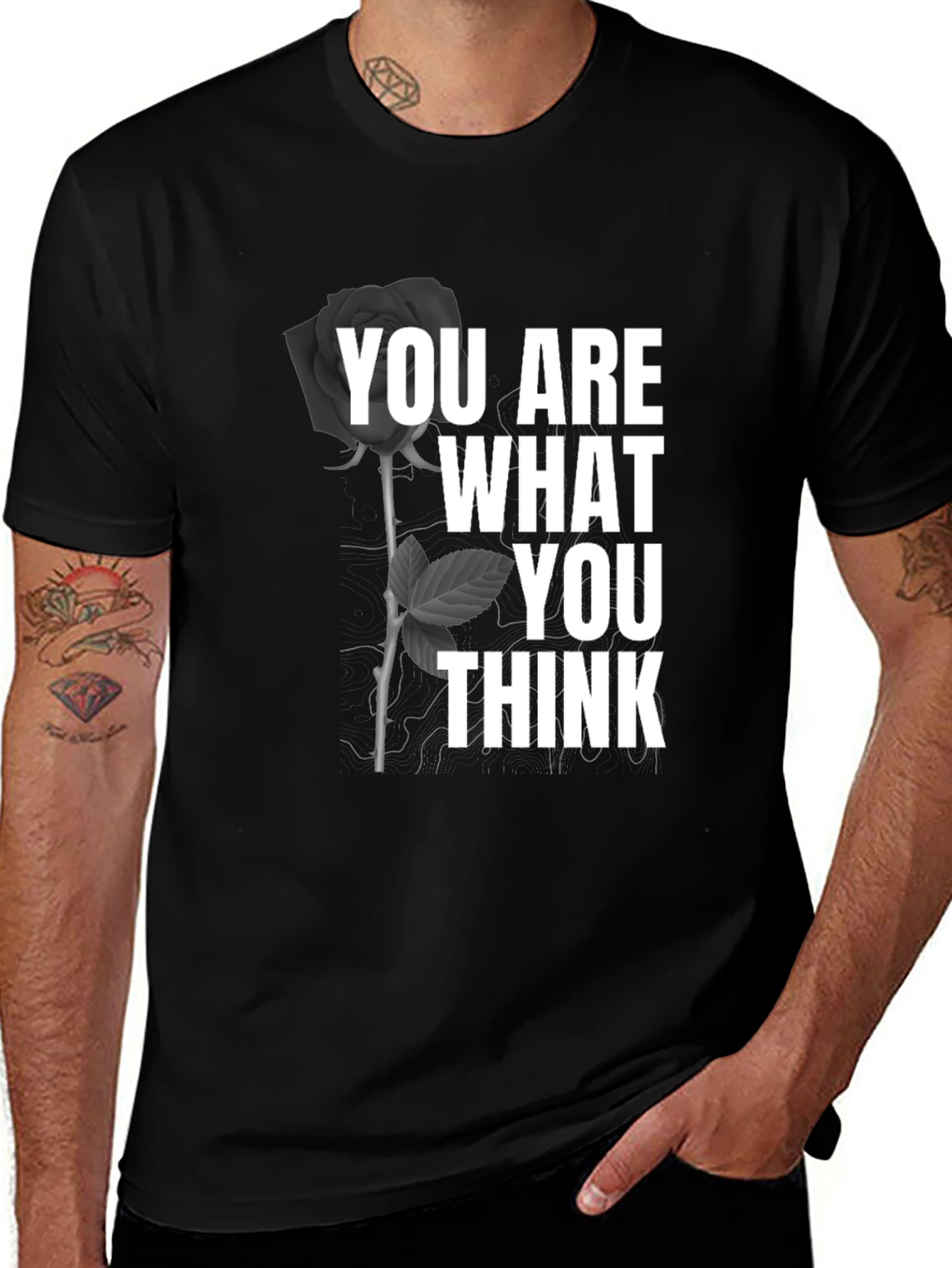 Variant 20 of You Are What You Think Graphic Tee - Black