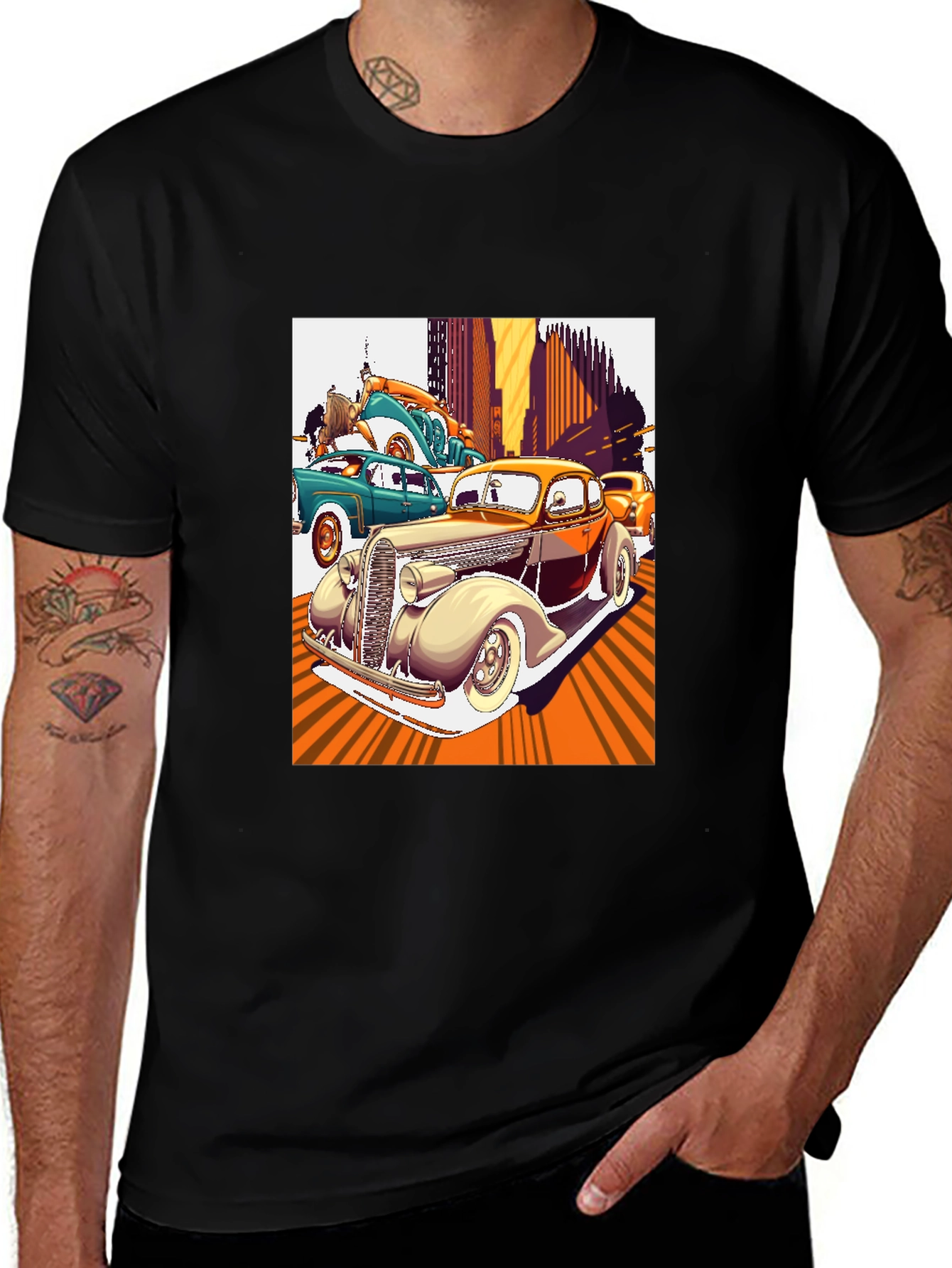 Variant 18 of Vintage Car Graphic T-Shirt