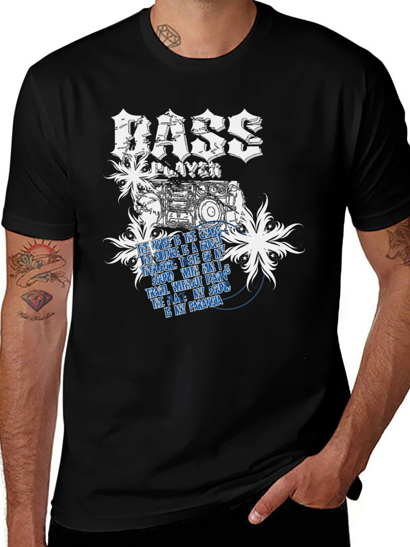 Variant 22 of Bass Player Graphic T-Shirt - Music Lover Tee