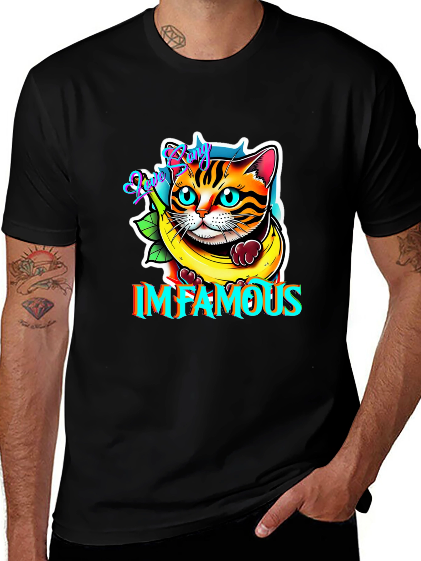 Infamous Cat Banana Graphic Tee