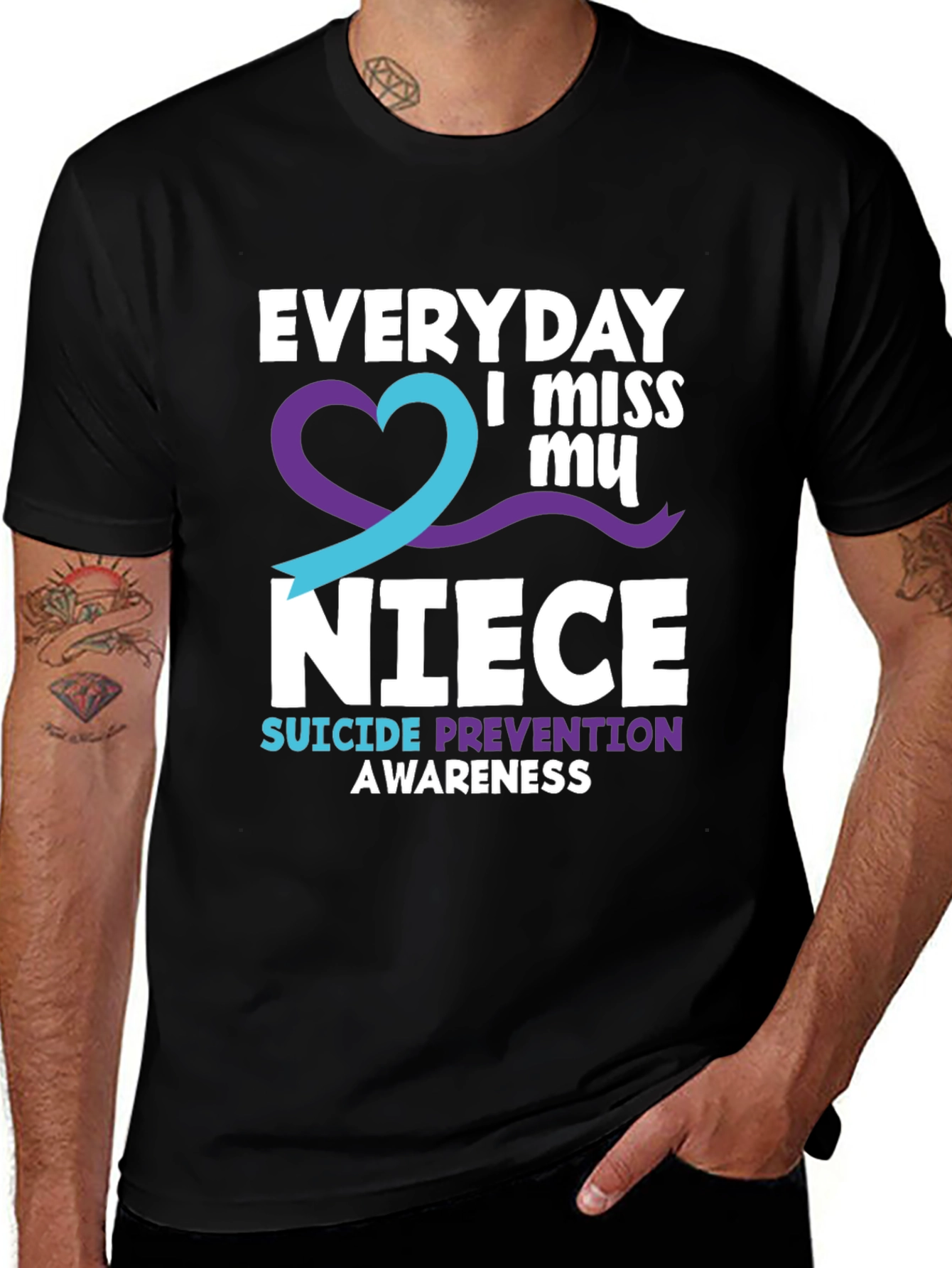 Variant 28 of Everyday I Miss My Niece Suicide Prevention Awareness T-Shirt