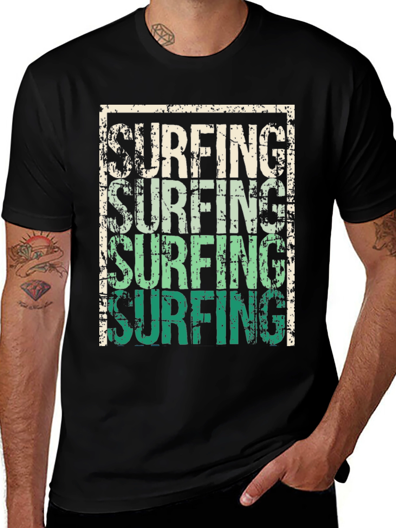 Variant 7 of Retro Surfing Graphic Tee