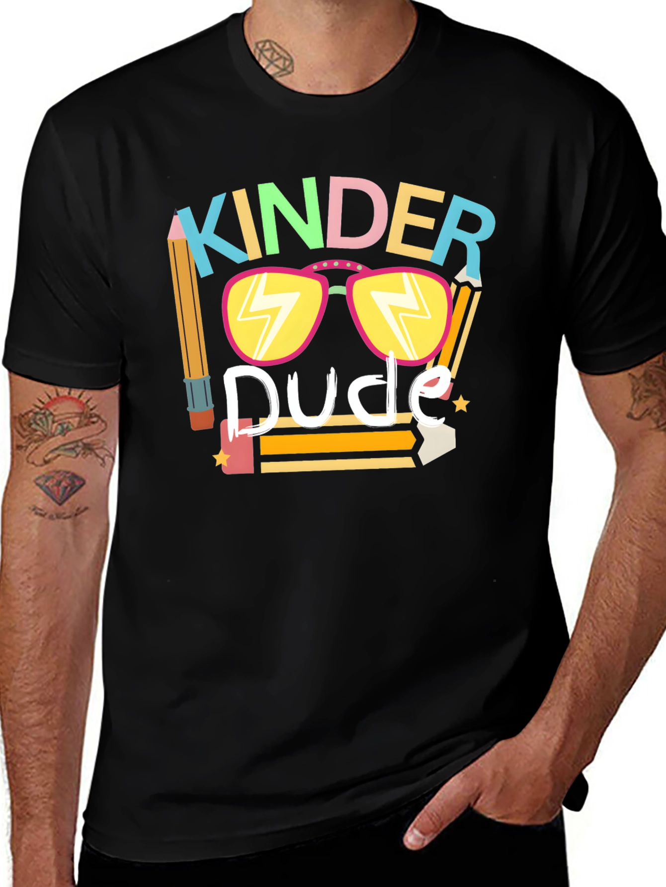 Variant 11 of Kinder Dude T-Shirt - Back to School!