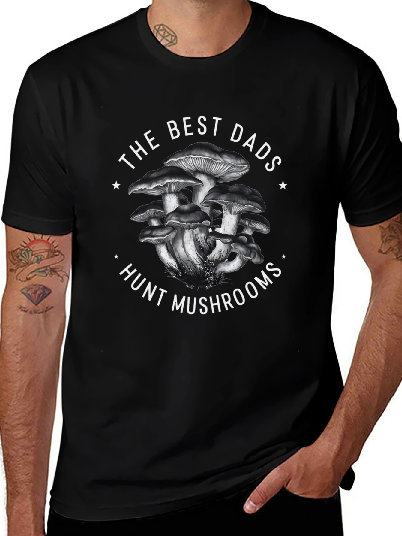 Variant 18 of Best Dads Hunt Mushrooms Graphic Tee