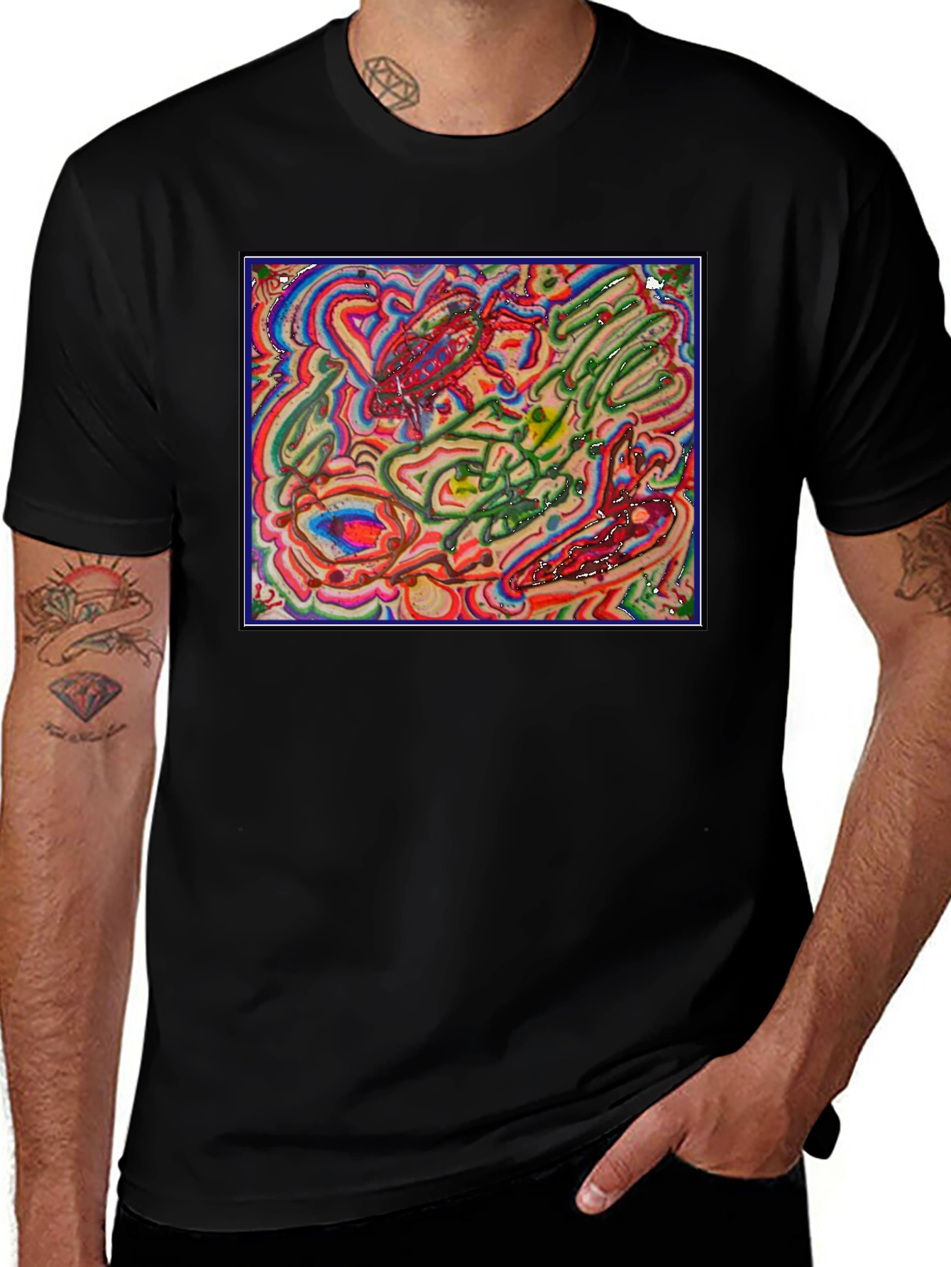 Variant 24 of Abstract Art Graphic Tee - Unique Design, Comfortable Fit
