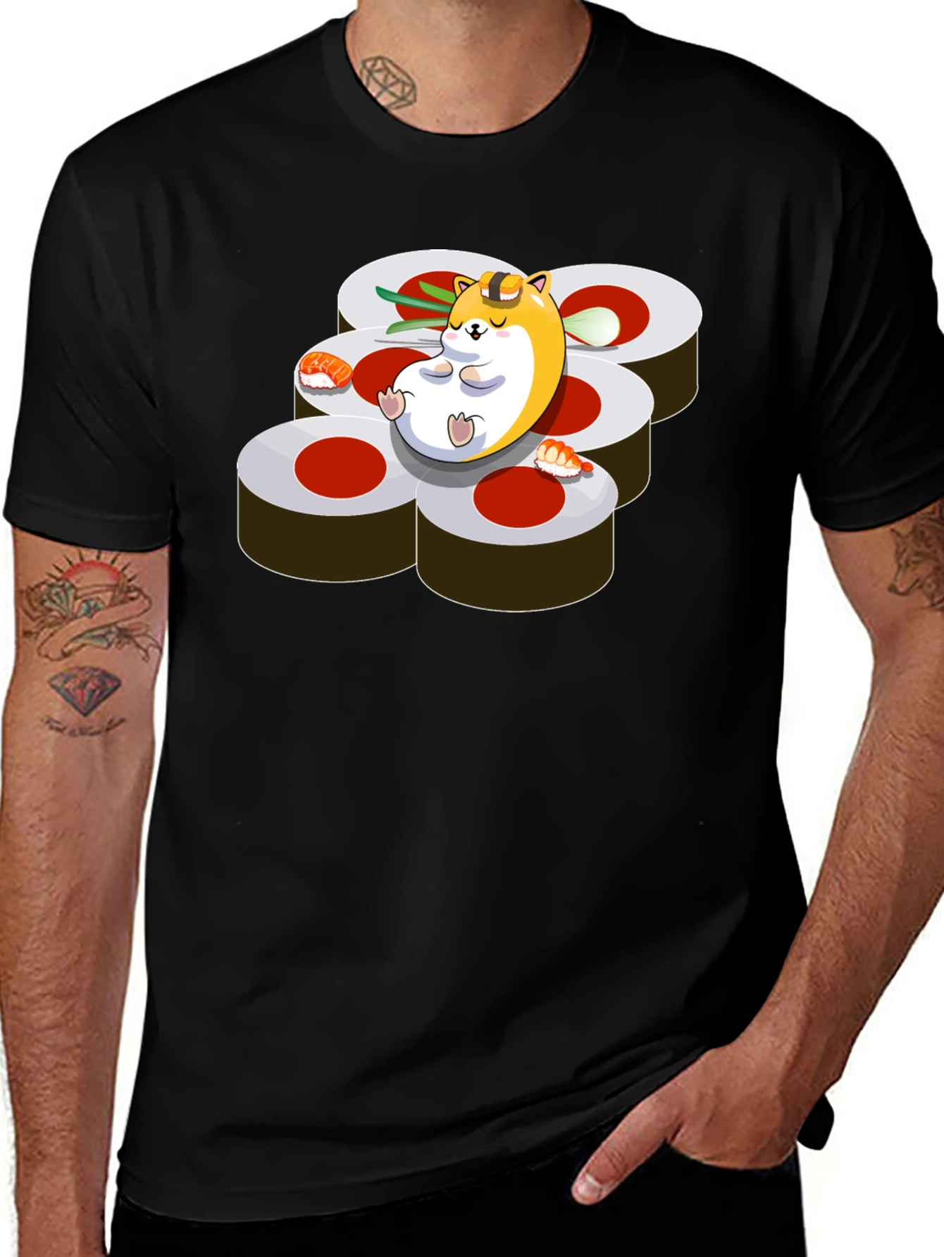 Variant 2 of Sushi Hamster Graphic Tee - Relaxed Fit