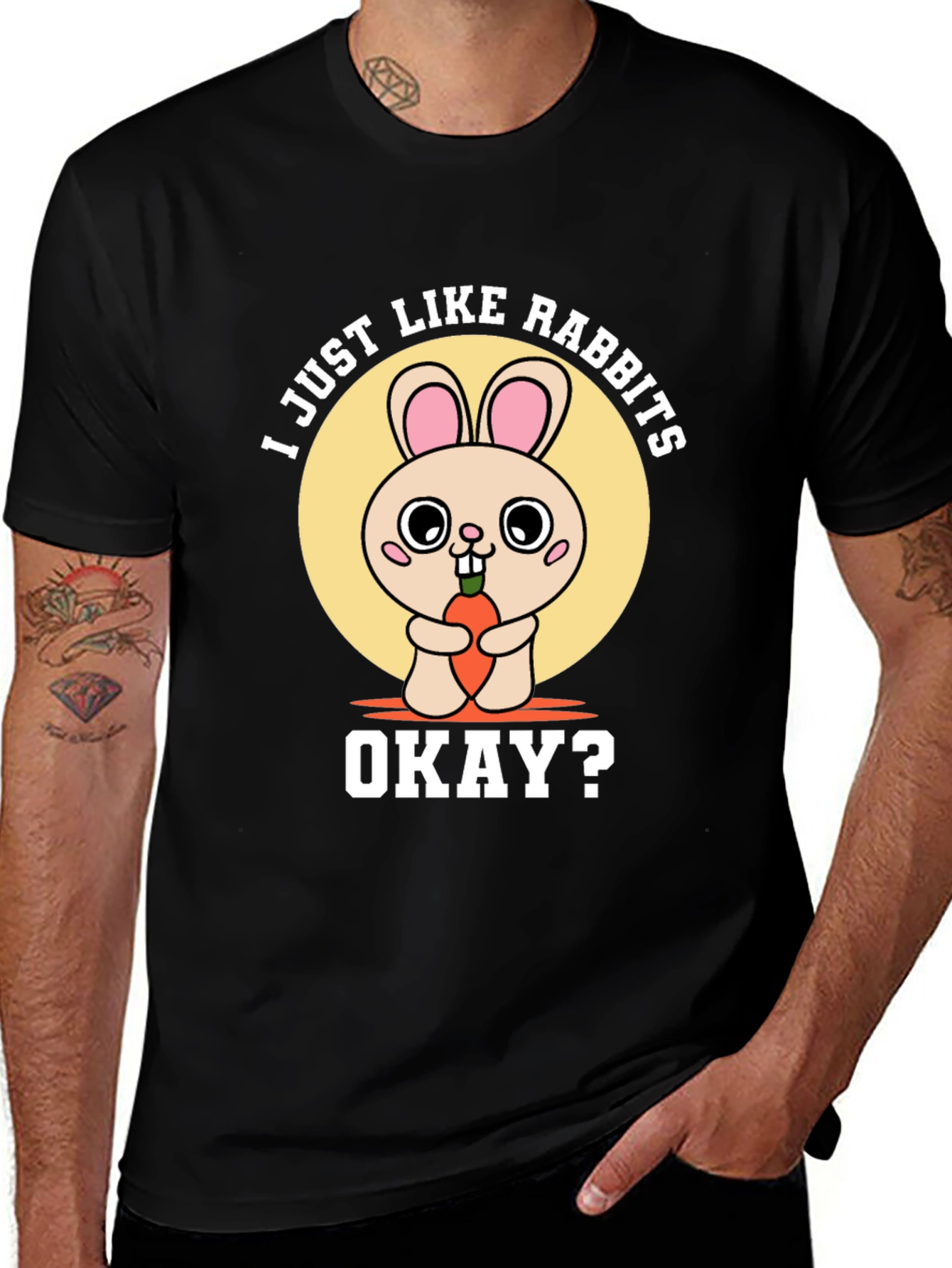 Variant 9 of I Just Like Rabbits Okay? Graphic Tee
