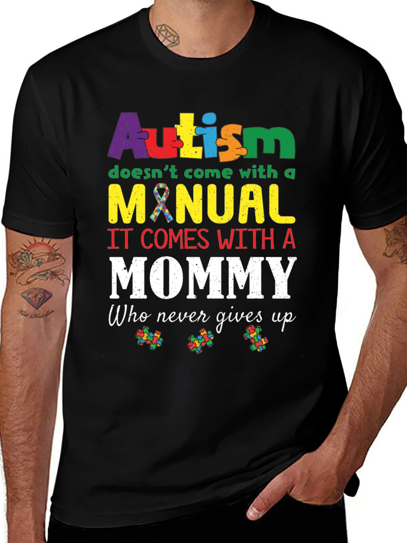 Variant 4 of Autism Awareness T-Shirt, Mommy Support