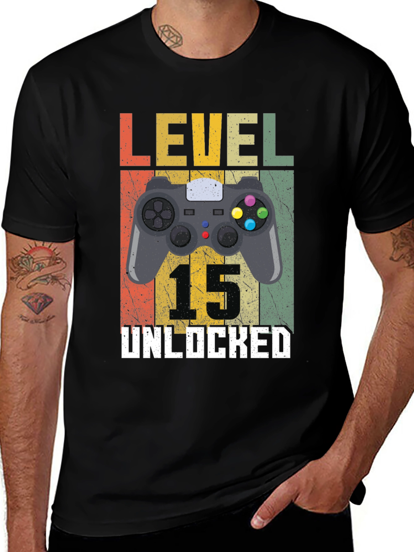 Level 15 Unlocked Gamer T-Shirt - Birthday Gift