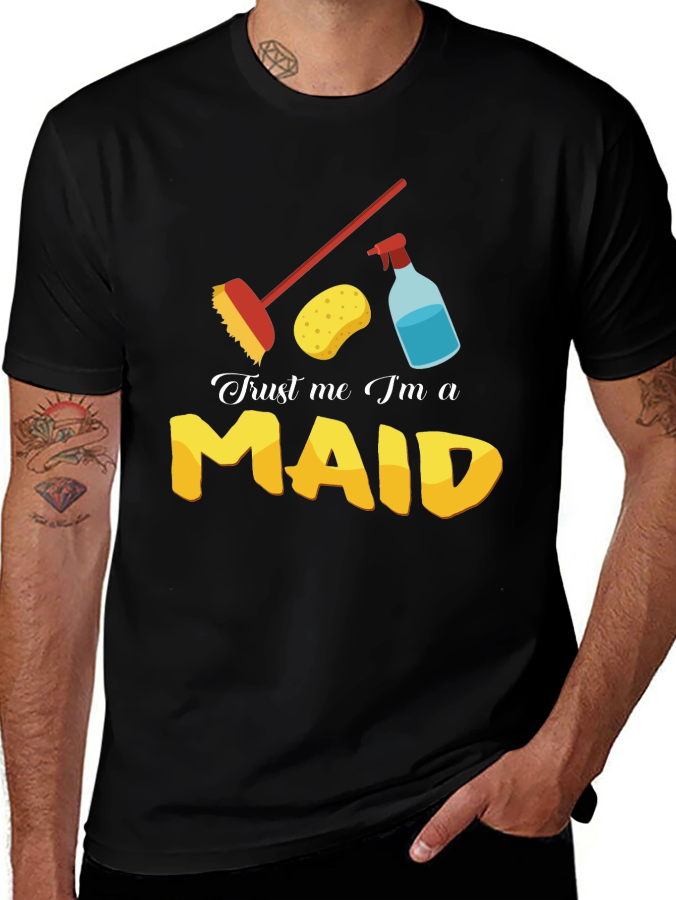 Variant 17 of Trust Me I'm a Maid T-Shirt - Cleaning Crew Apparel