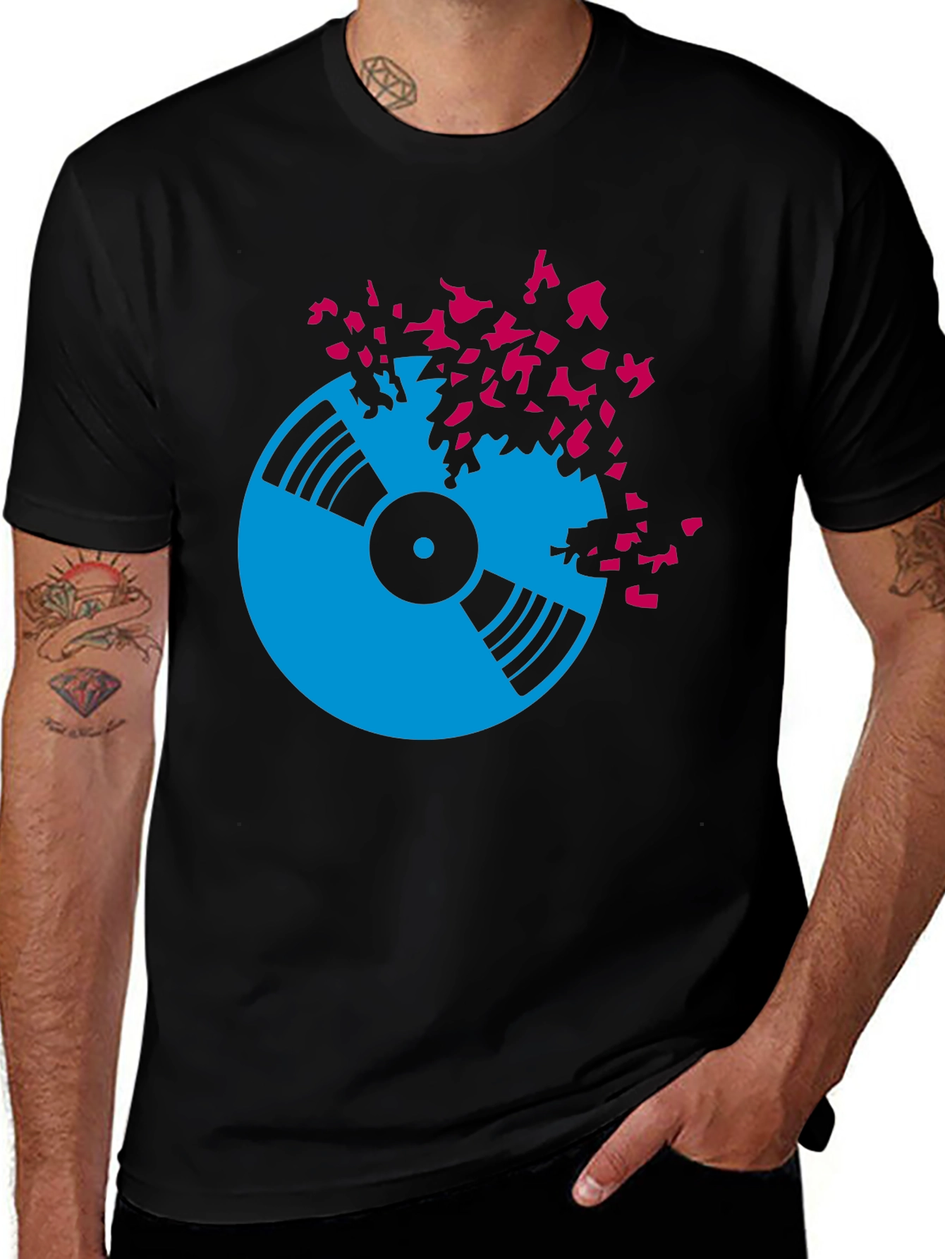 Variant 20 of Retro Vinyl Record Graphic T-Shirt