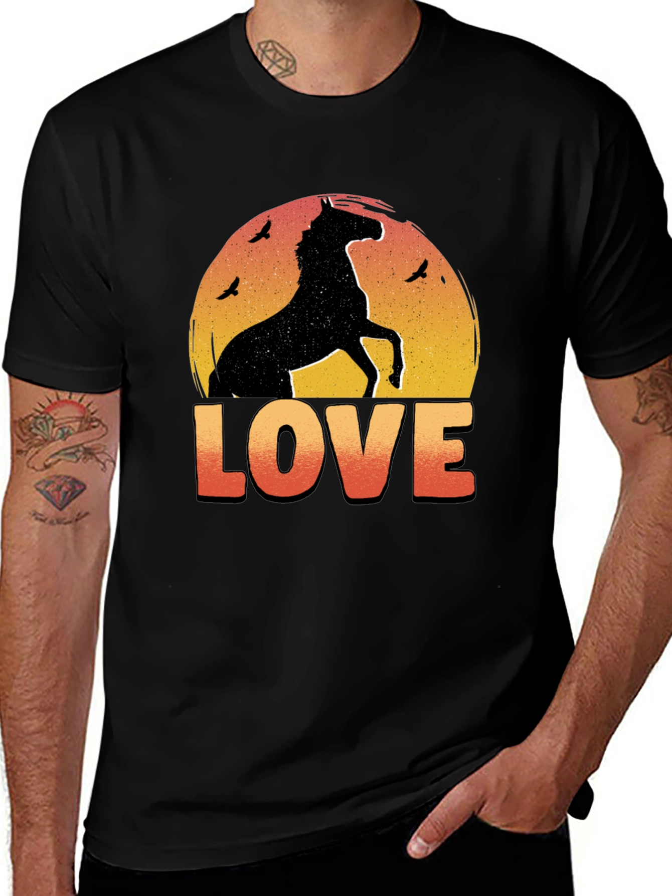 Variant 15 of Horse Love Silhouette Graphic Tee
