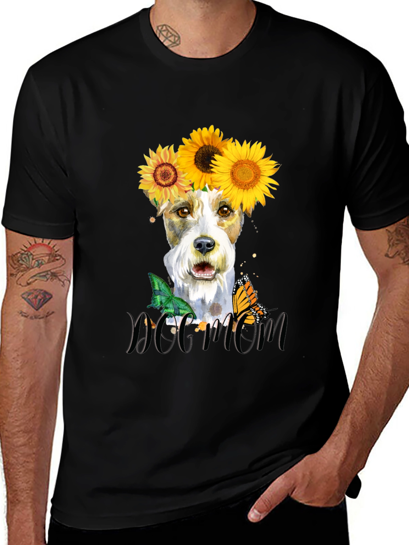 Variant 17 of Dog Mom Sunflower T-Shirt