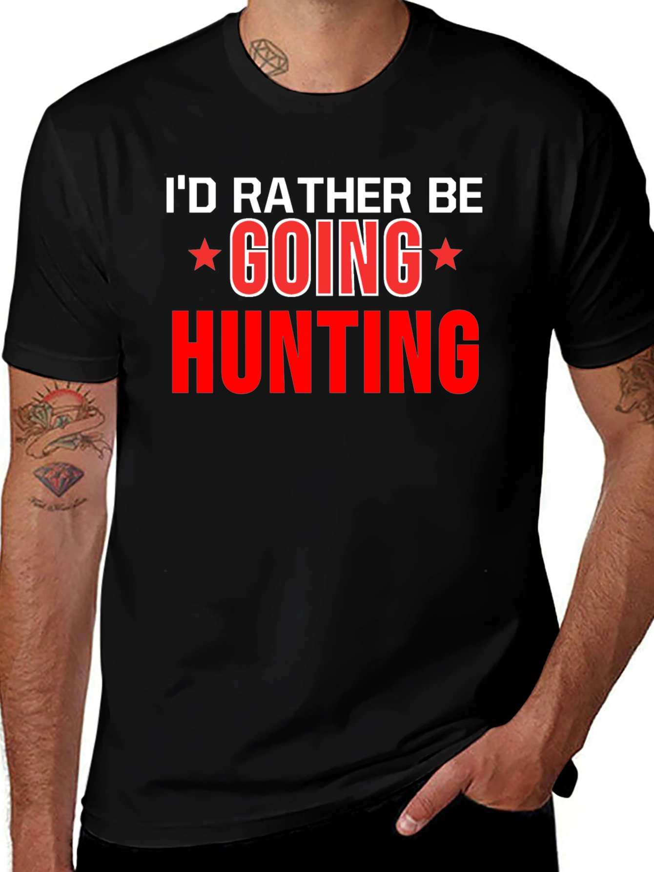 Variant 15 of Hunting Graphic T-Shirt -  I'd Rather Be Hunting