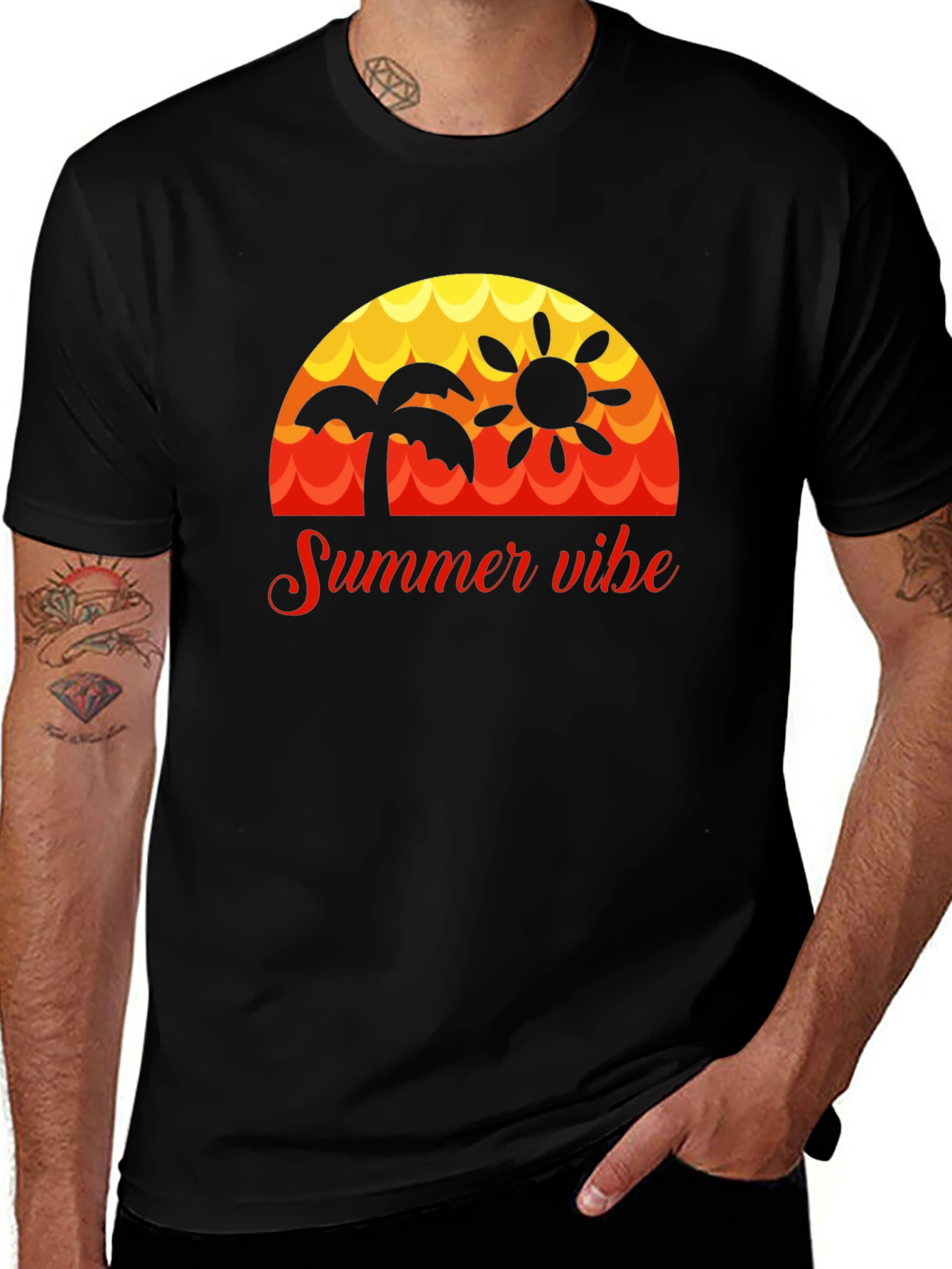 Summer Vibe Graphic Tee - Tropical Style