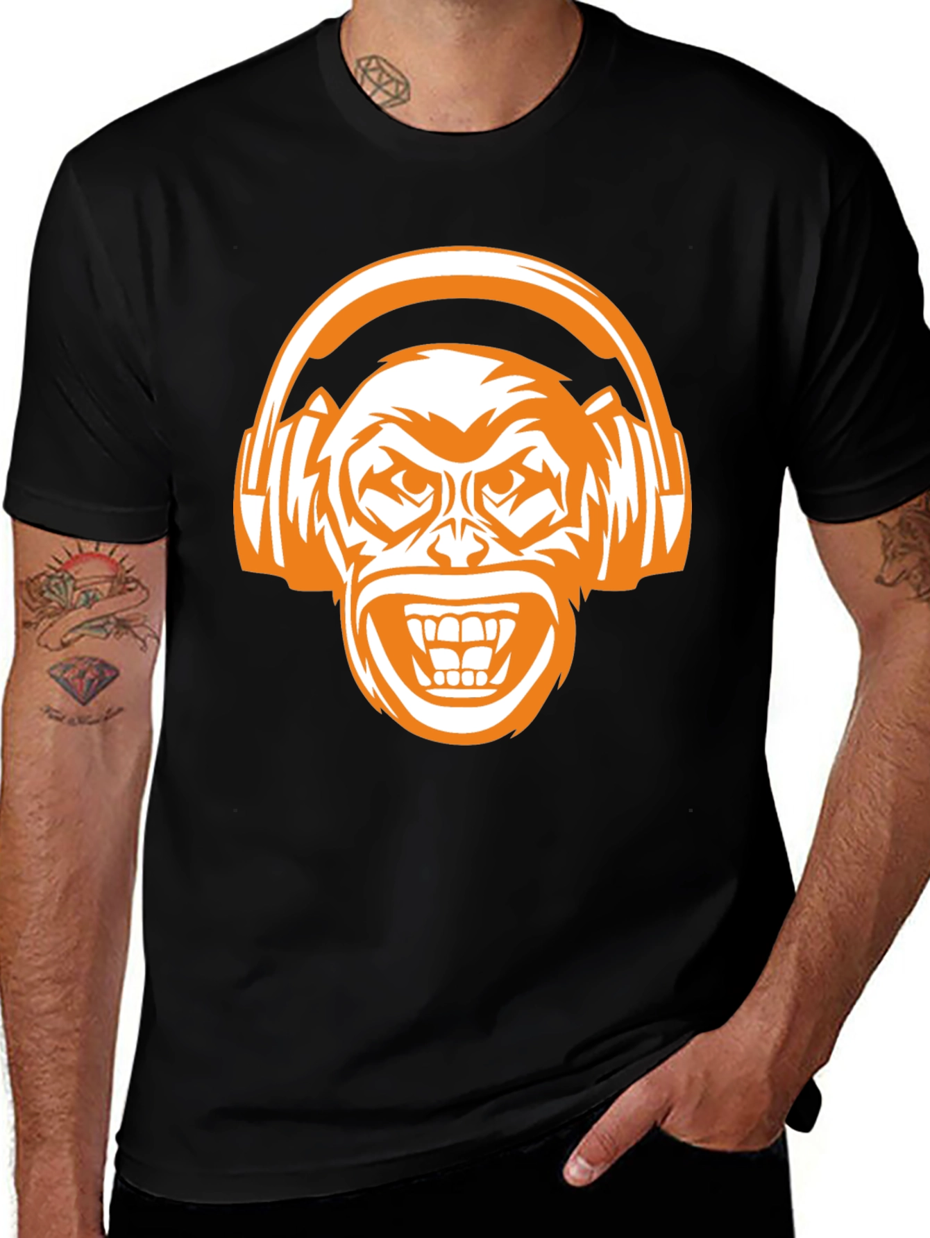 Variant 15 of Monkey DJ Graphic Tee - Cool, Unique Design