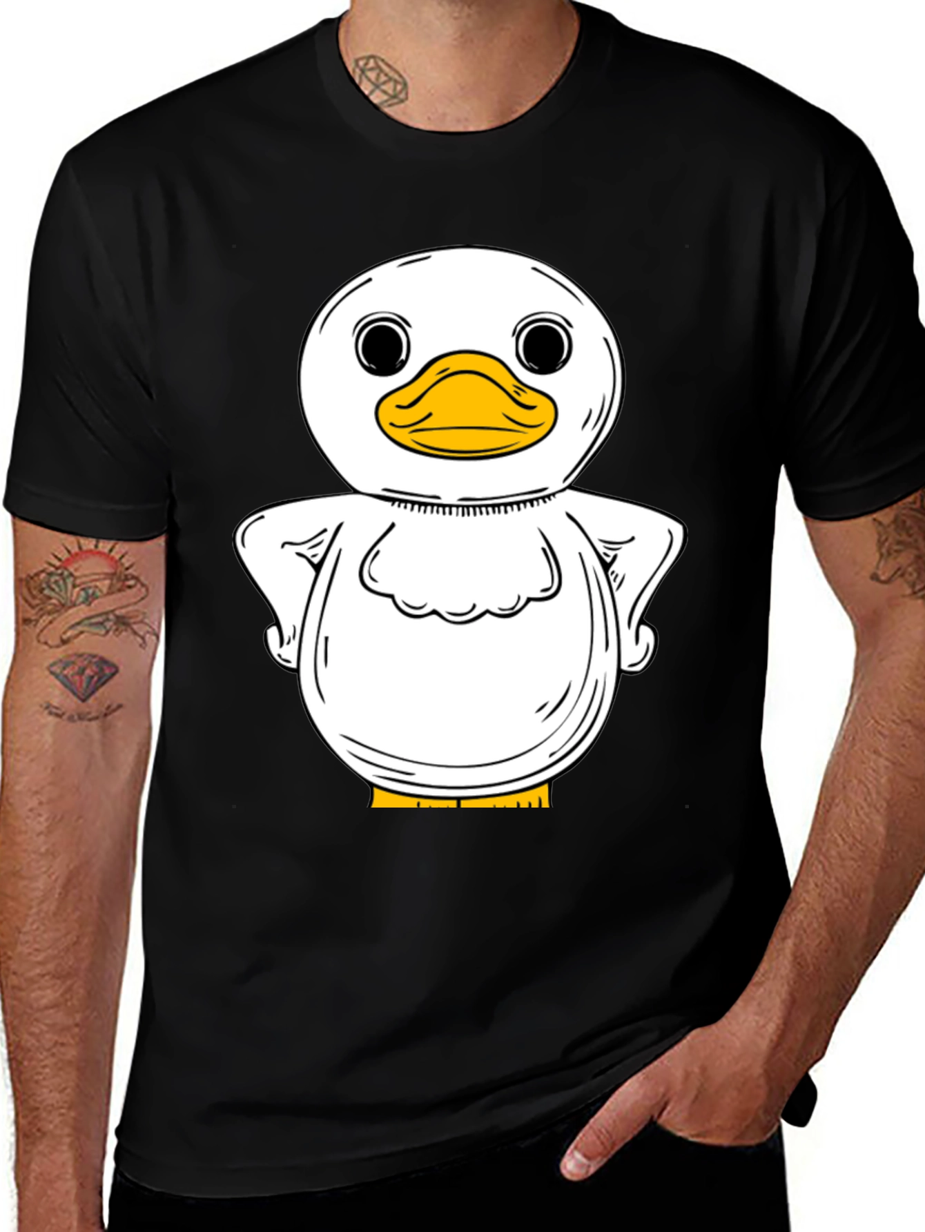 Variant 11 of Duck Graphic T-Shirt - Quirky Black Tee