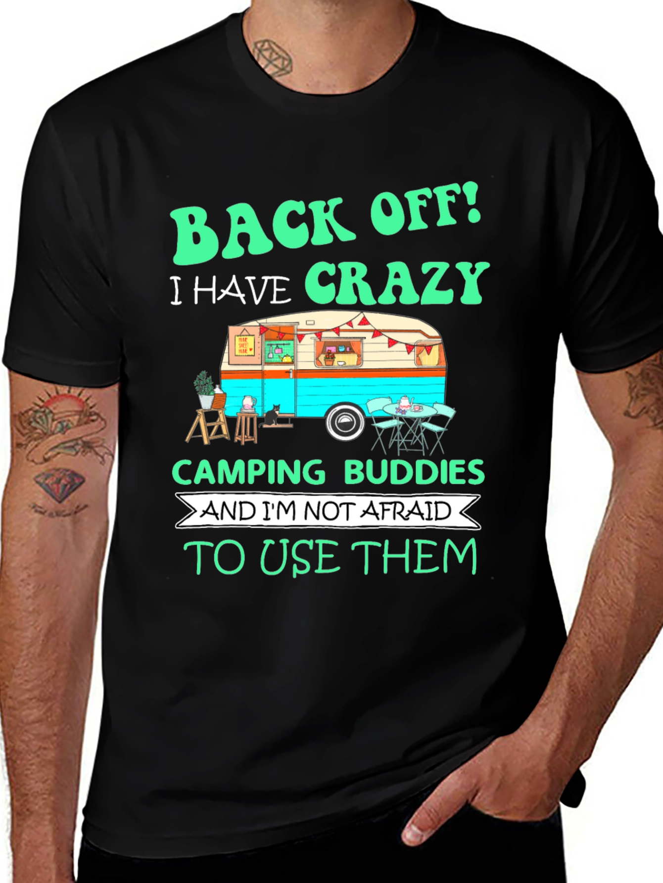 Variant 21 of Crazy Camping Buddies Graphic T-Shirt
