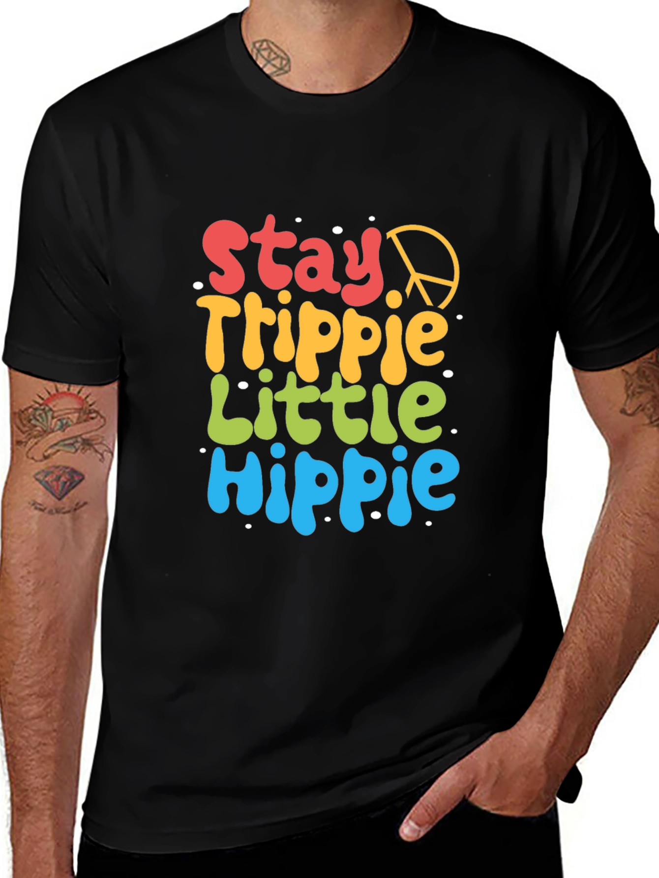 Variant 11 of Stay Trippy Little Hippie T-Shirt - Retro Style
