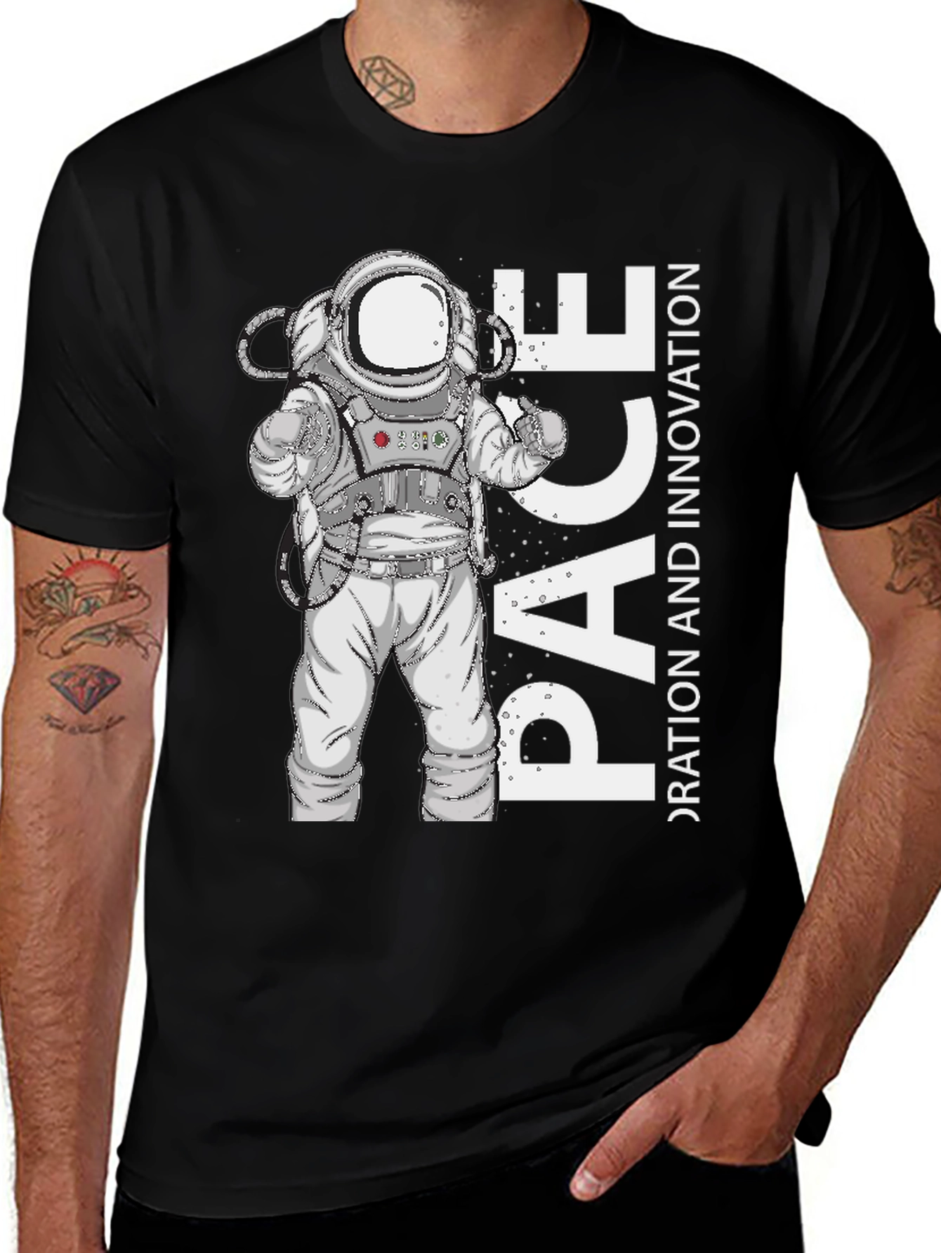 Variant 25 of Astronaut PACE Innovation Black T-Shirt
